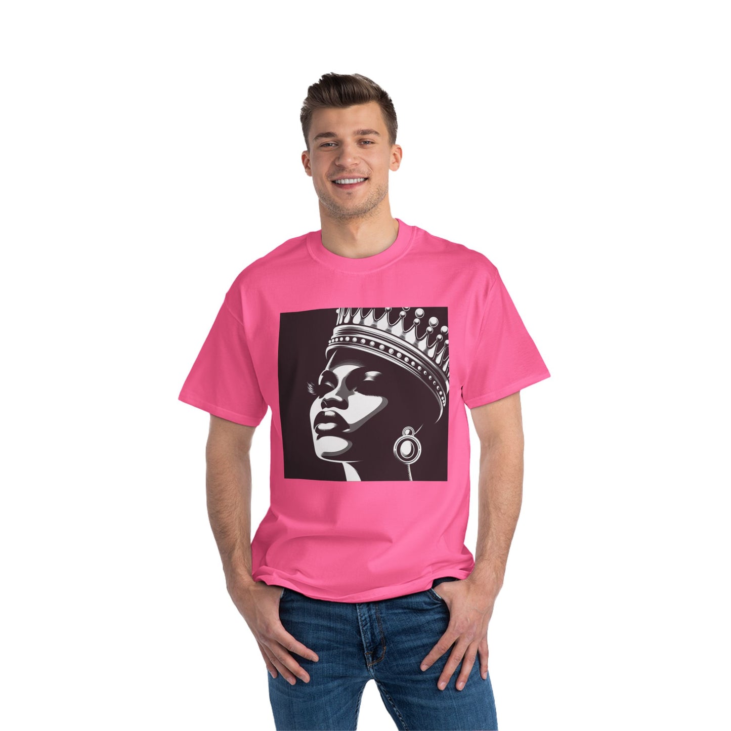Crowned Beauty T-Shirt, Unisex, Short-Sleeve Tee, Graphic Art Shirt, Queen Vibes Apparel, Unique Gift for Women, Fashion Statement Top