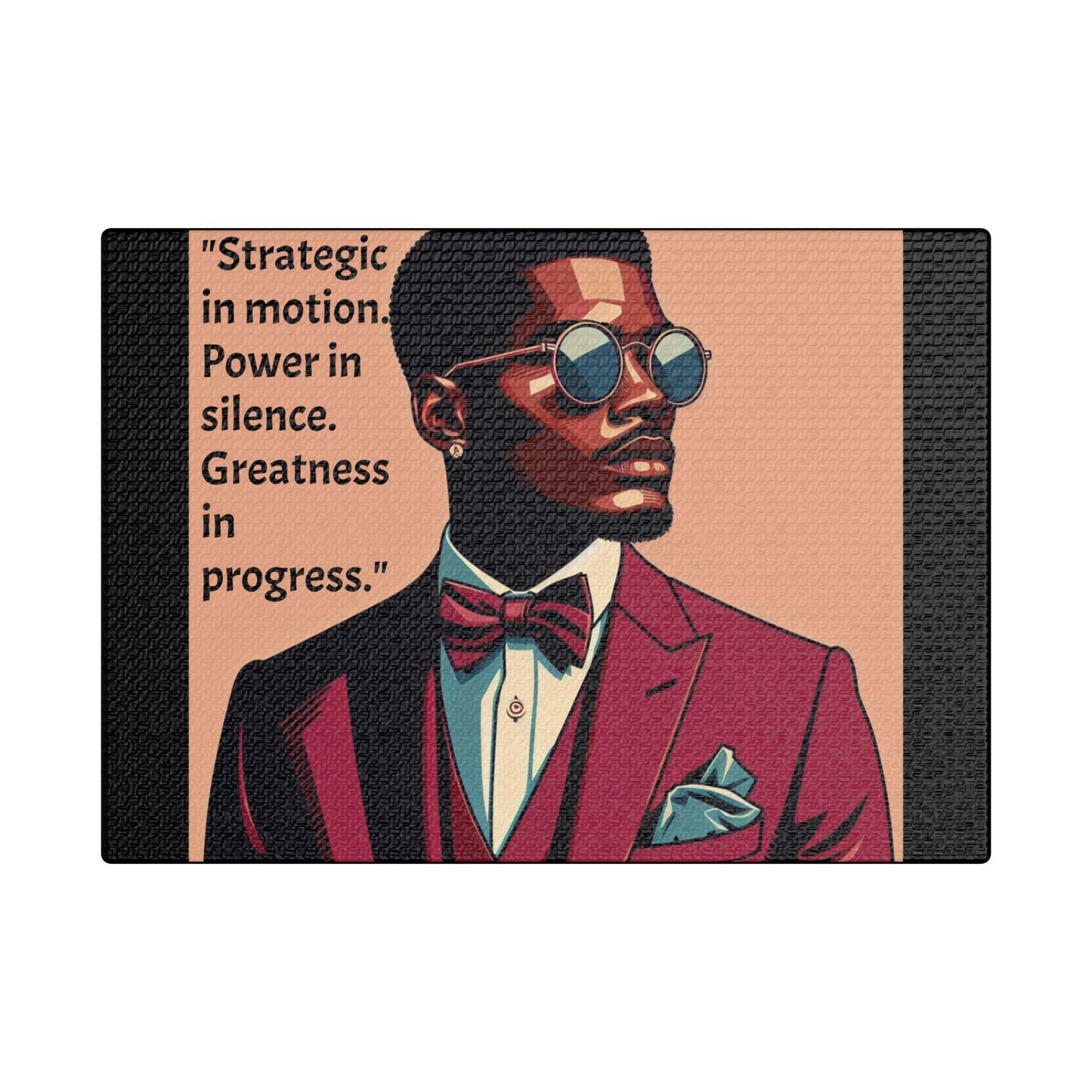 Afro Art Print Canvas, Wall Decor, Satin Stretched Canvas, African American Art, Office Decor, Home Decor - "Strategic In Motion...."