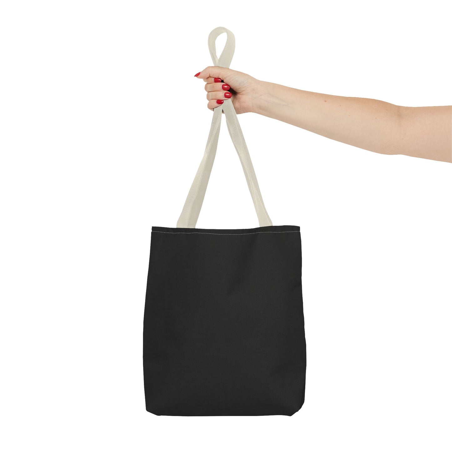 Stylish Black All-Over Print Tote Bag, Eco-Friendly Shopping Bag, Beach Tote, Gift for Her, Everyday Carryall