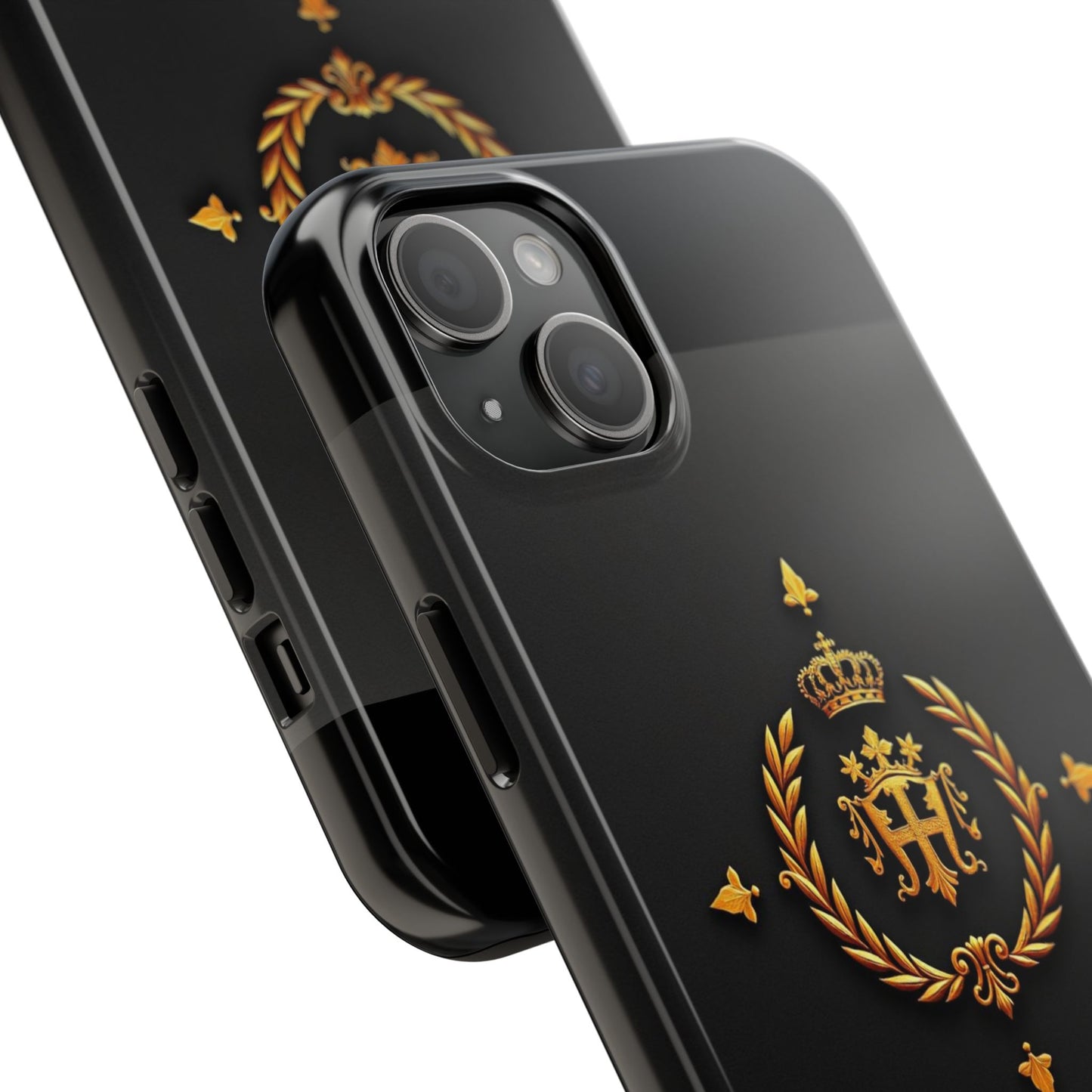 Luxurious Monarch Phone Case, Tough Phone Covers, Elegant Tech Accessories, Gold Crown Design, Stylish Gift for Him/Her - Gold Crest
