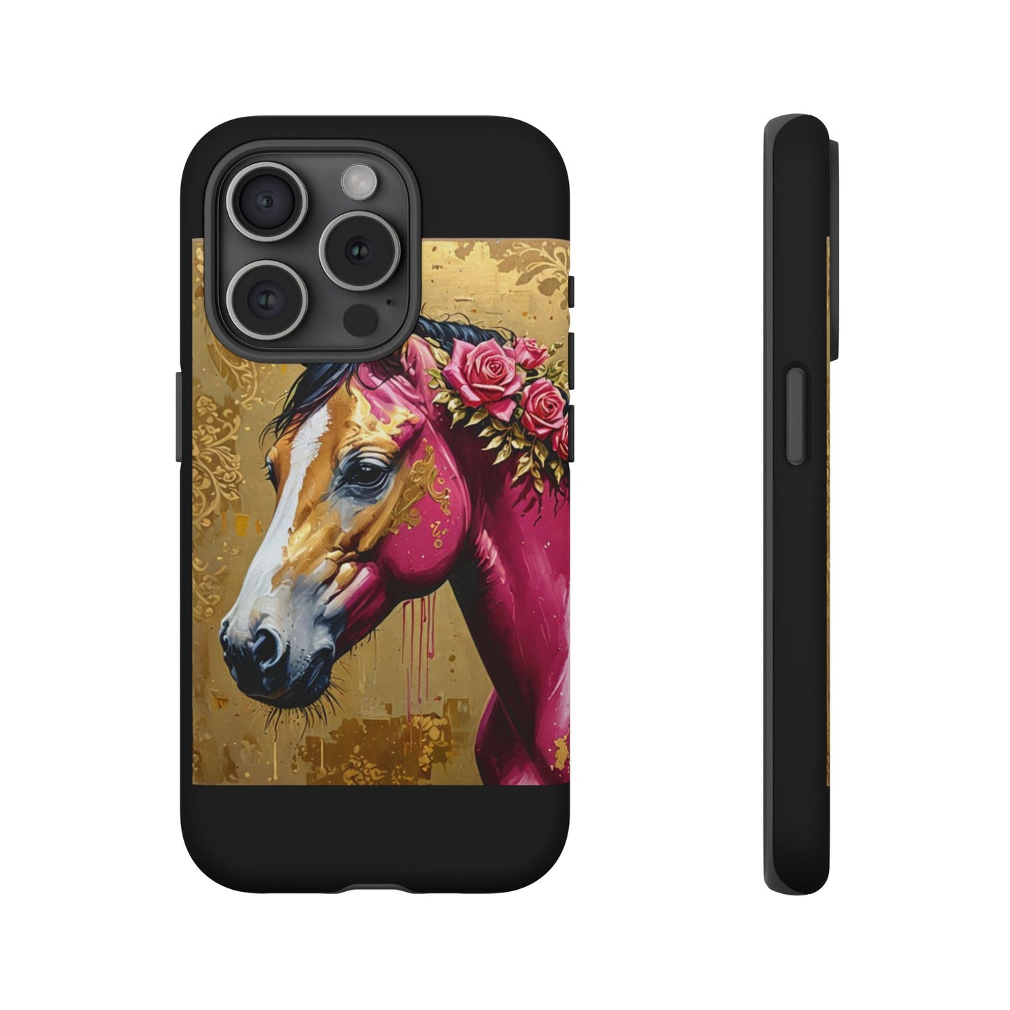 Phone Case - Elegant Horse Damask Design