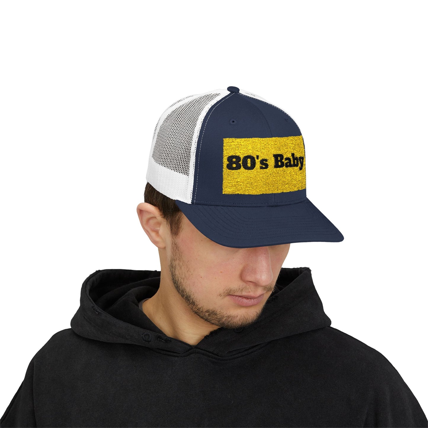 80's Baby Gold Snapback Trucker Cap - Retro Style Hat, Vintage Cap, Perfect for 80's Themed Parties, Gifts for Nostalgic Friends, Summer Fun