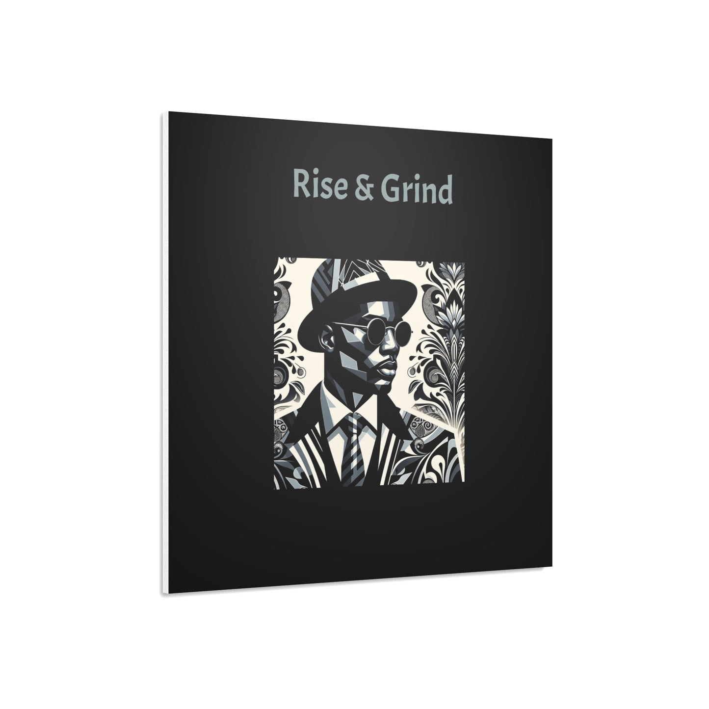 Stylish Wall Art Print, Motivational Home Decor, Office Inspiration, Gift for Entrepreneurs, Rise & Grind Artwork