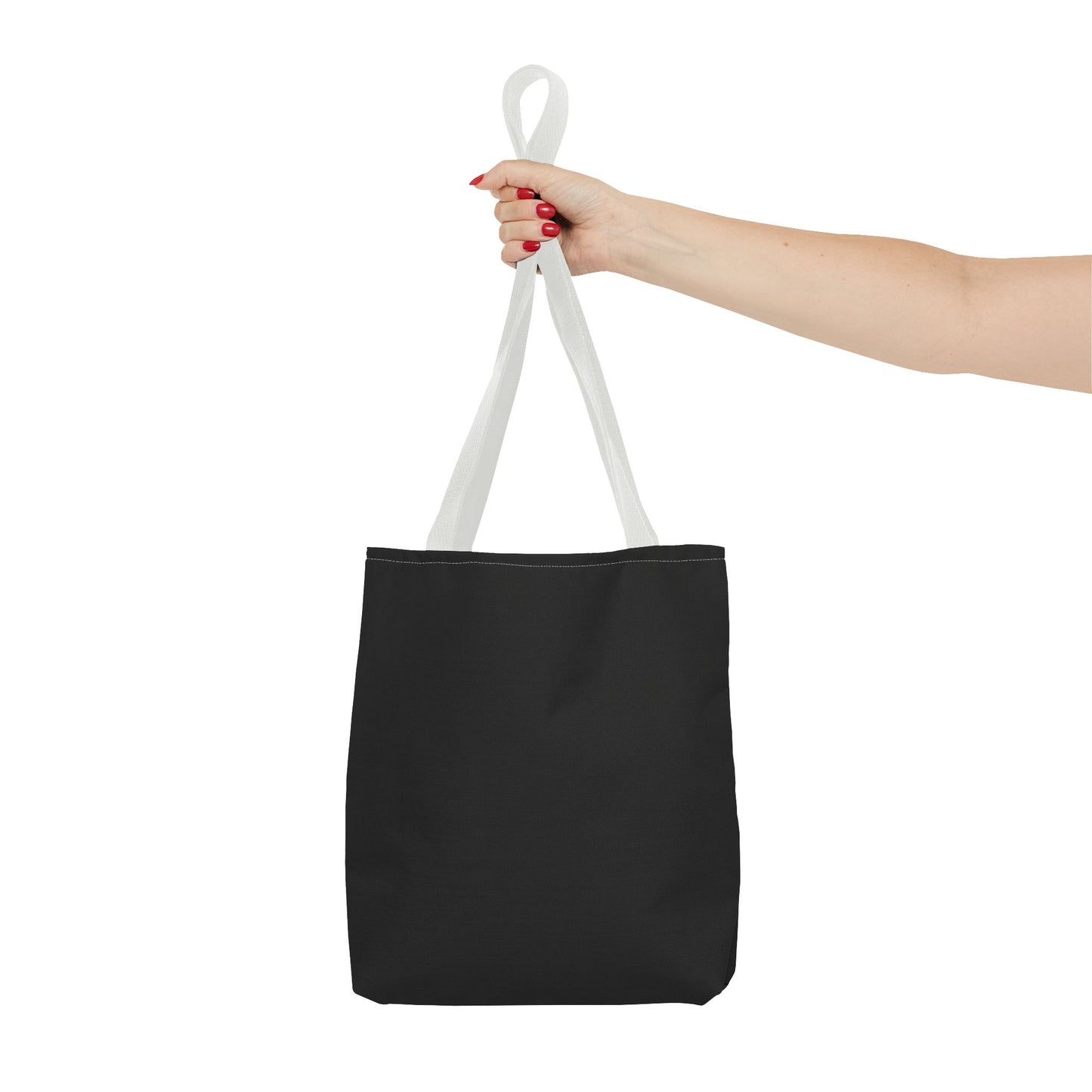 Stylish Black All-Over Print Tote Bag, Eco-Friendly Shopping Bag, Beach Tote, Gift for Her, Everyday Carryall