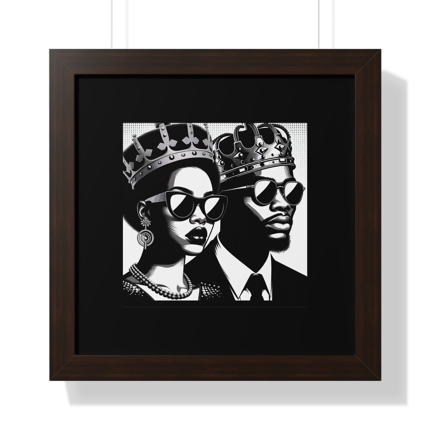 Royalty Framed Poster, Wall Art Decor, Black Culture Art, Modern Home Decor, Unique Gift for Her/Him