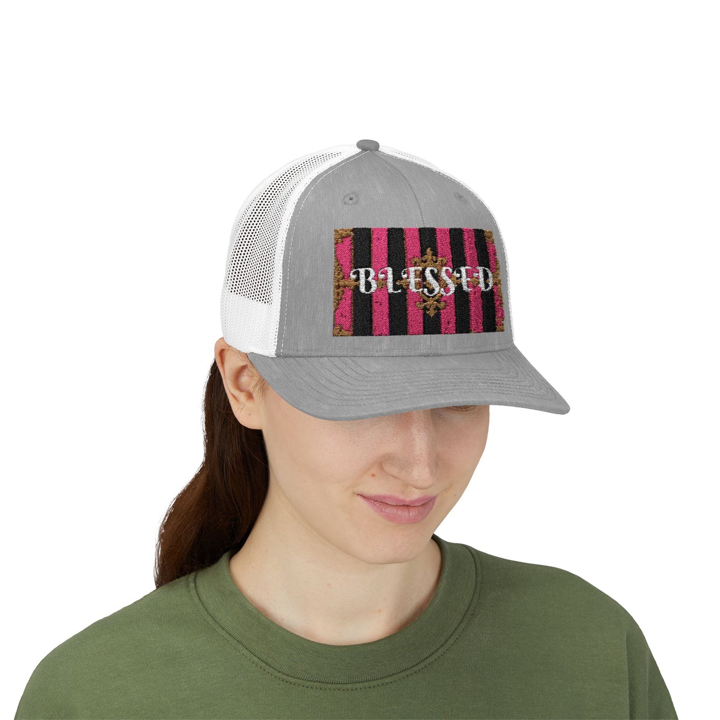 Blessed Snapback Trucker Cap, Inspirational Hat, Casual Headwear, Faith-Based Gift, Trendy Accessory, Ideal for Daily Wear