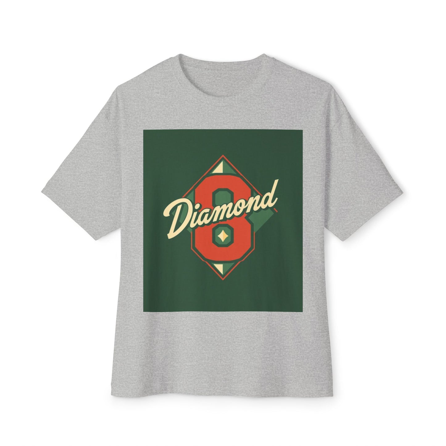 Diamond Oversized Boxy Tee | Casual Streetwear, Gift for Him/Her, 90s Retro Style, Fashion Statement, Unique Graphic Tee - Diamond 8