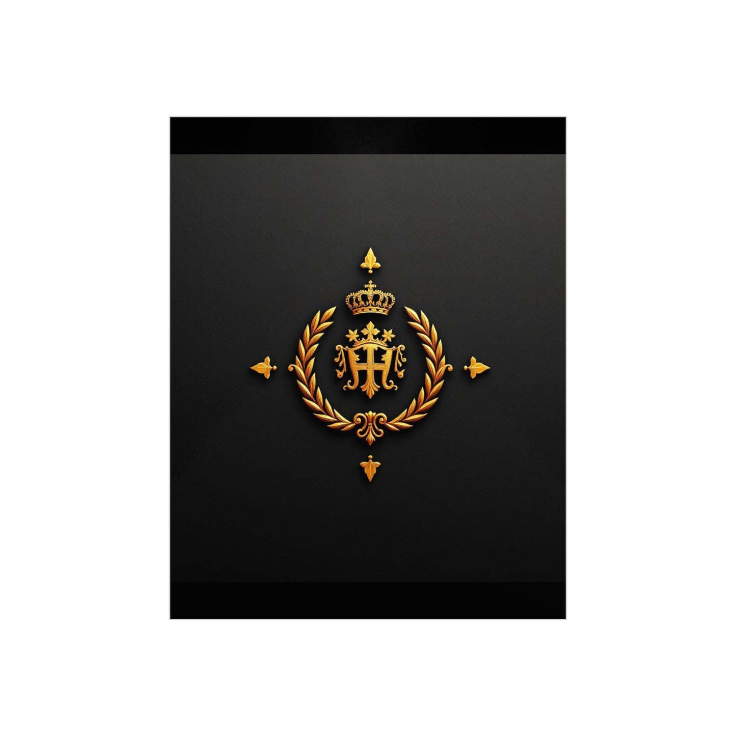 Elegant Foam Board Wall Art, Luxury Home Decor, Royal Crest Display, Office Decoration, Unique Gift Idea, Modern Wall Decor - Gold Crest