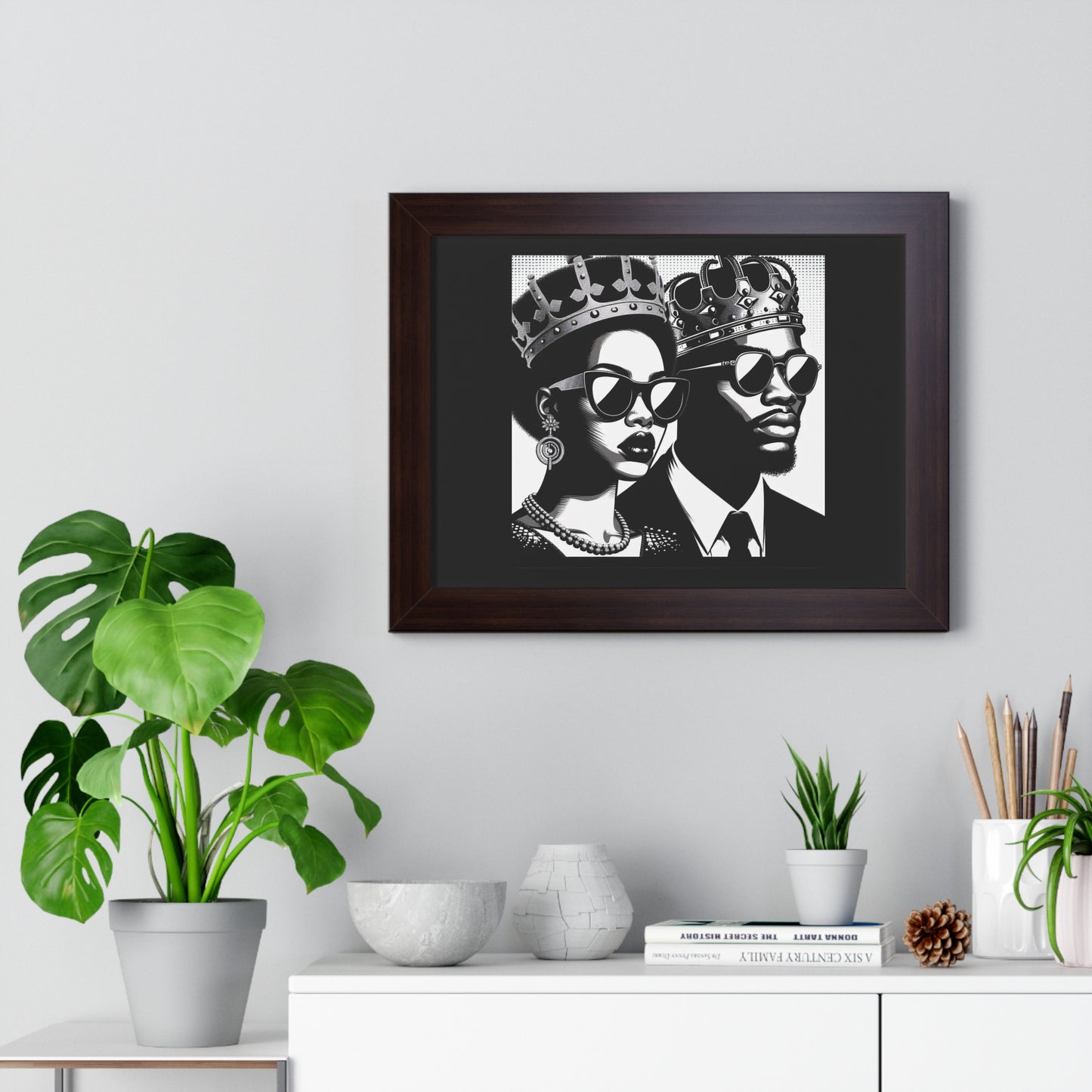 Royalty Framed Poster, Wall Art Decor, Black Culture Art, Modern Home Decor, Unique Gift for Her/Him