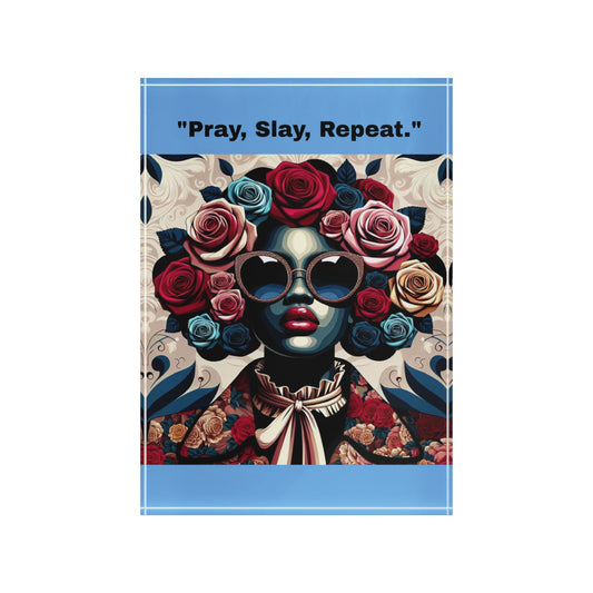 Inspirational Photo Block - "Pray, Slay, Repeat."