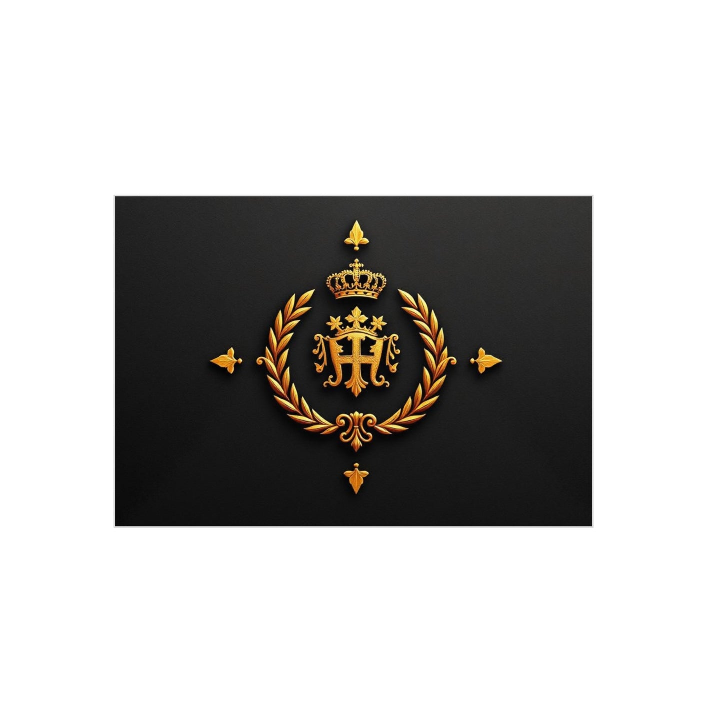 Elegant Foam Board Wall Art, Luxury Home Decor, Royal Crest Display, Office Decoration, Unique Gift Idea, Modern Wall Decor - Gold Crest