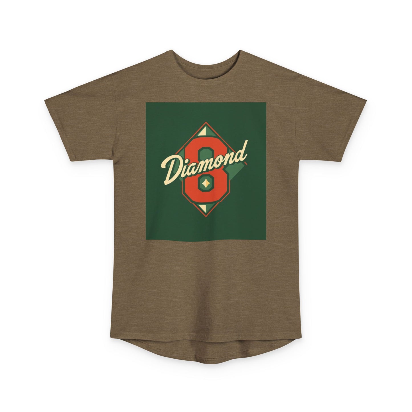 Urban Vibe Long Body Tee, Trendy Graphic T-Shirt, Unisex Streetwear Top, Casual Everyday Wear, Perfect for Gifts - Diamond 8