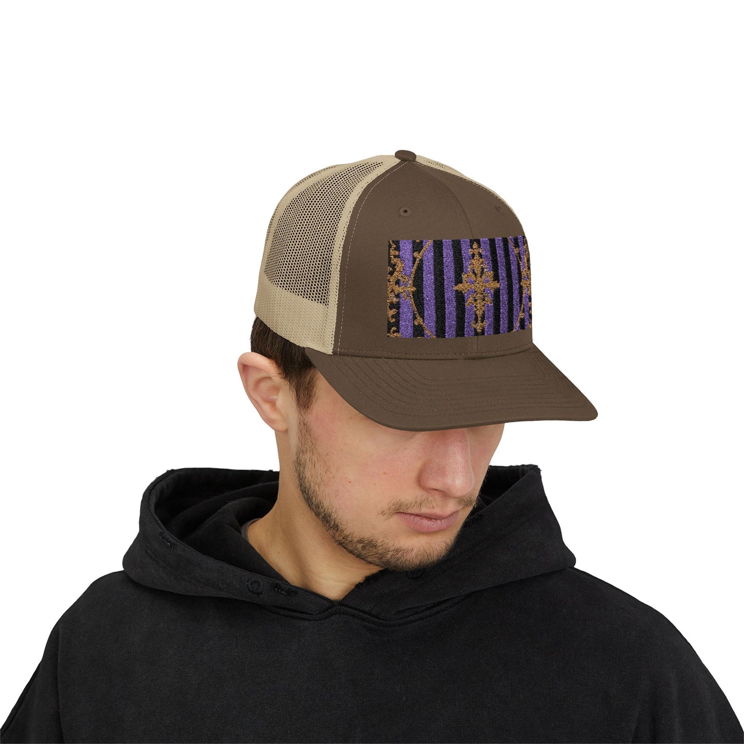 Stylish Baroque Vintage-Inspired Snapback Trucker Cap, Hipster Cap, Festival Headwear, Unique Gift for Fashion Lovers
