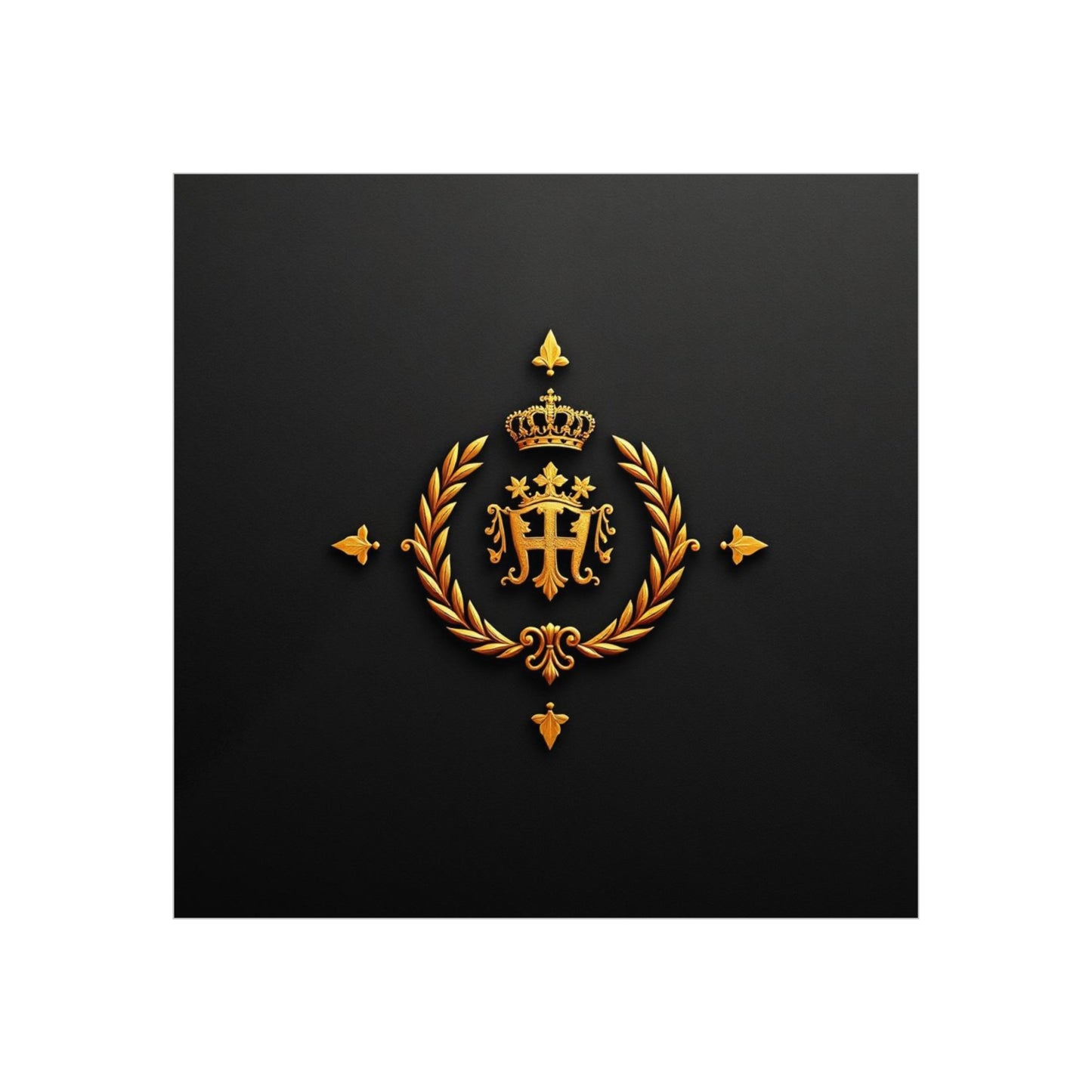 Elegant Foam Board Wall Art, Luxury Home Decor, Royal Crest Display, Office Decoration, Unique Gift Idea, Modern Wall Decor - Gold Crest
