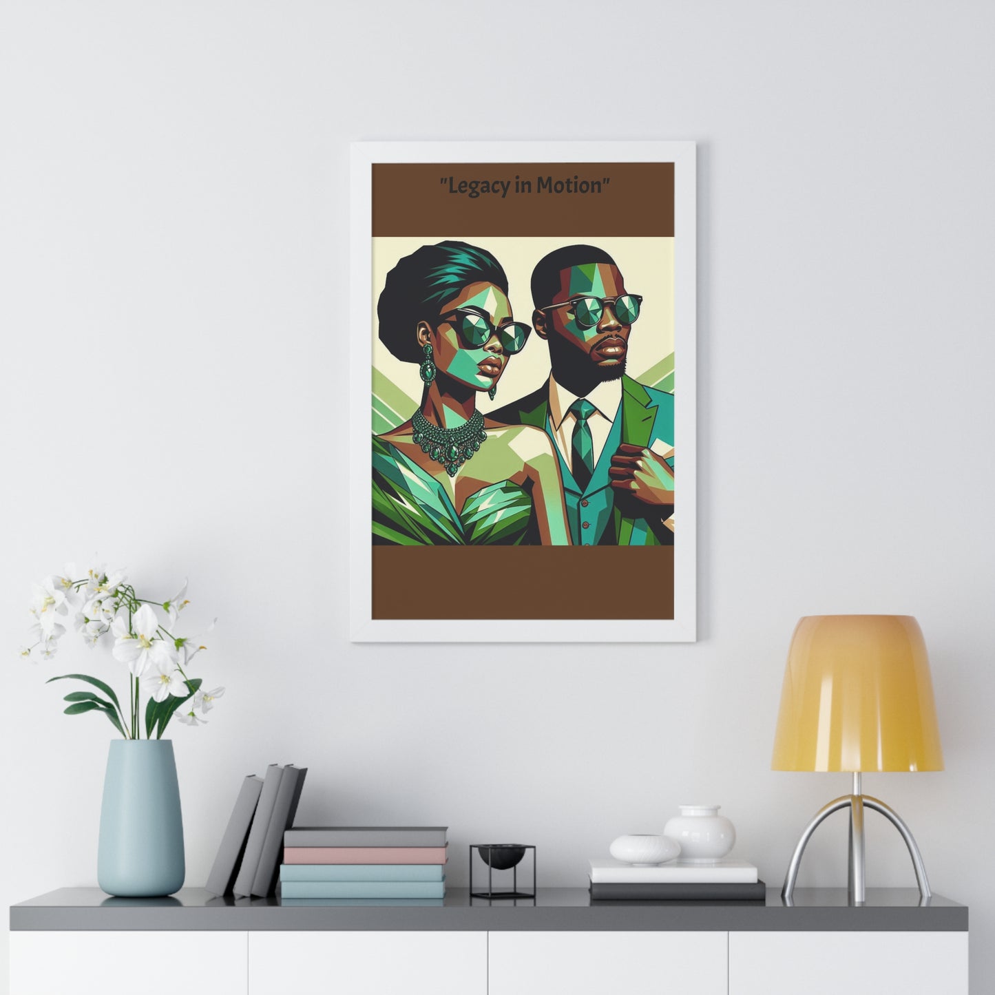 Stylish Framed Vertical Poster - Modern Art for Home Decor - "Legacy in Motion"