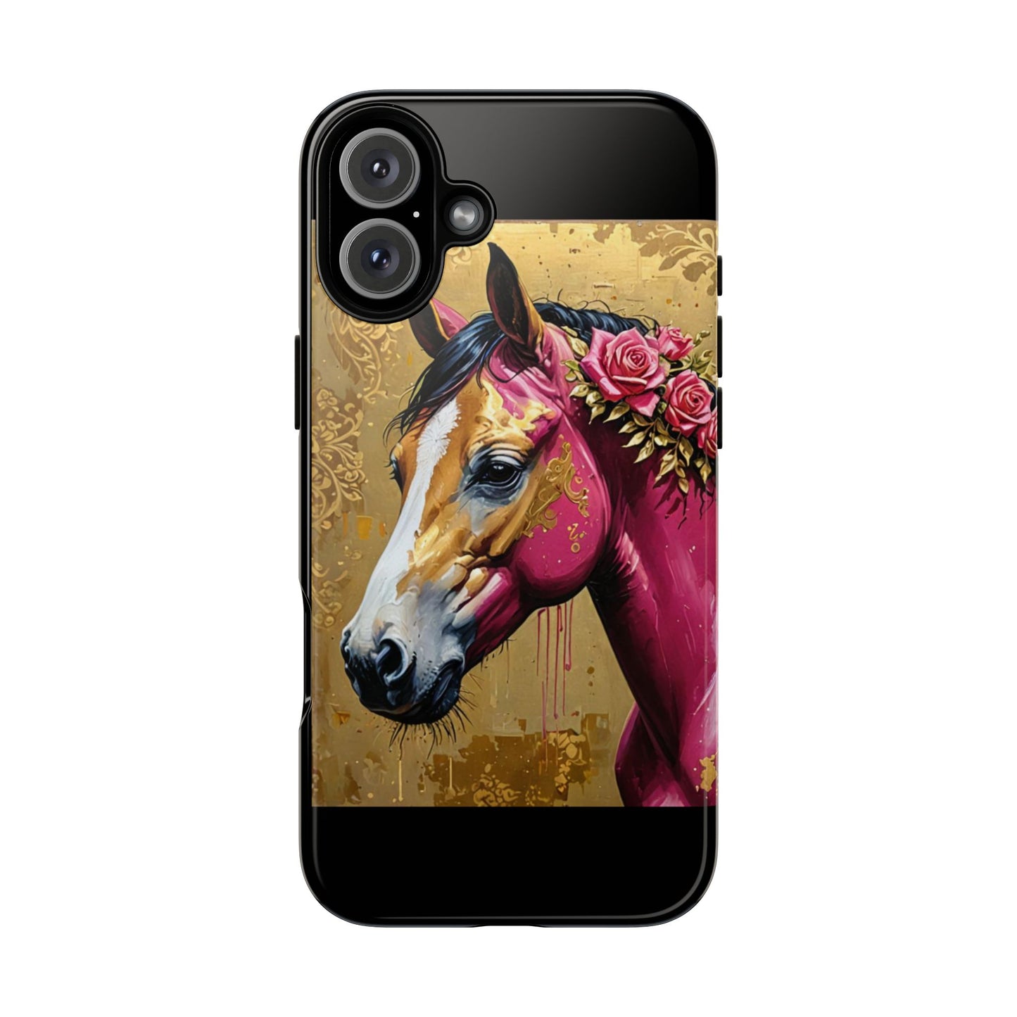 Phone Case - Elegant Horse Damask Design