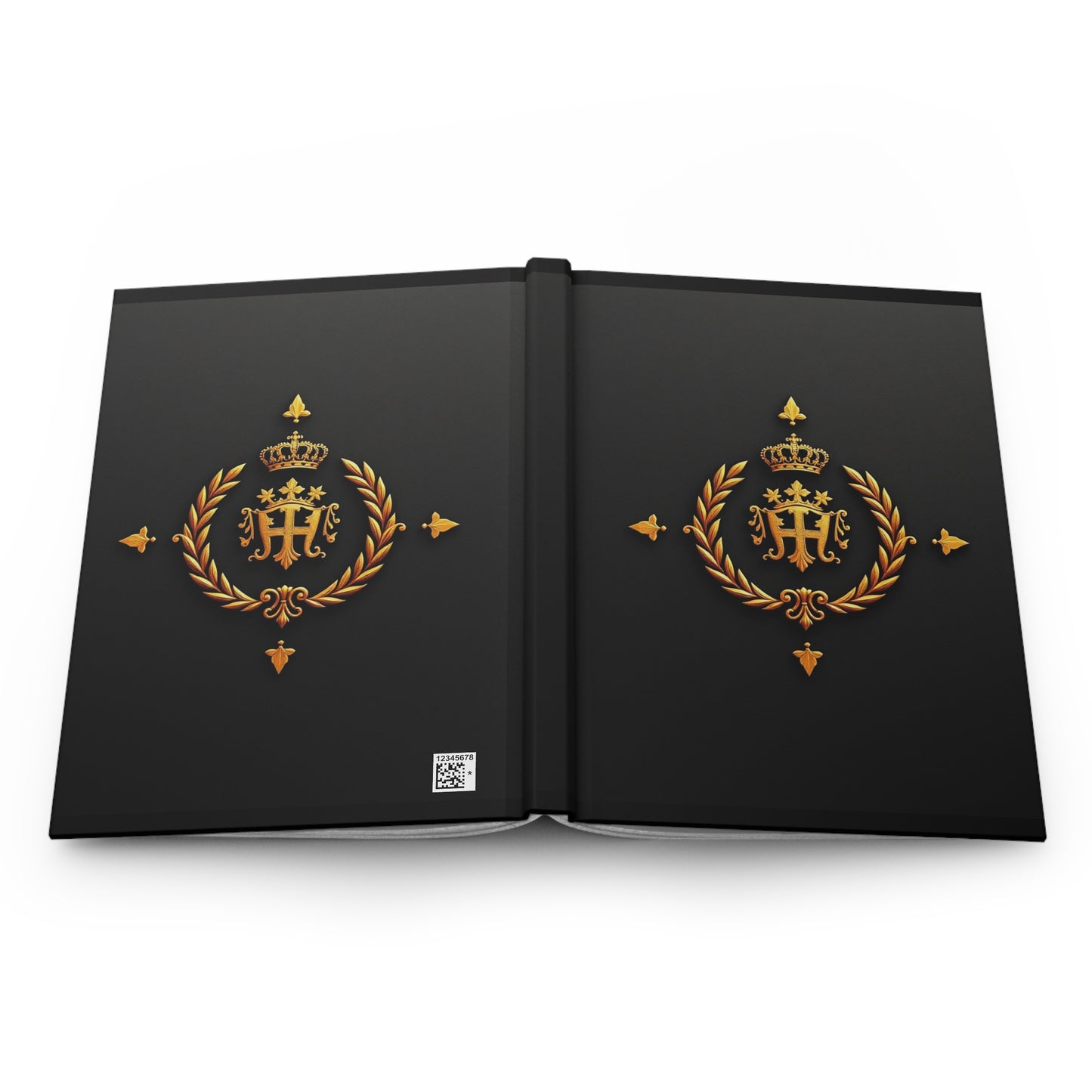 Elegant Monogrammed Hardcover Journal - Luxury Notebook, Personalized Gift, Writing Diary, Business Journal, Elegant Stationery - Gold Crest