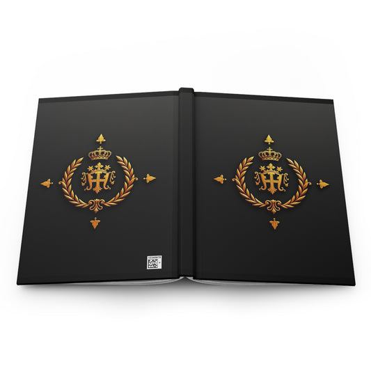 Elegant Monogrammed Hardcover Journal - Luxury Notebook, Personalized Gift, Writing Diary, Business Journal, Elegant Stationery - Gold Crest