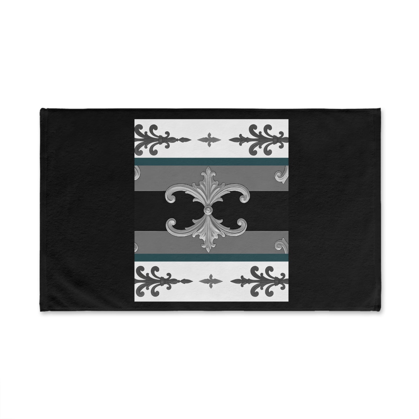 Luxurious Ornate Hand Towel - Elegant Home Décor - Striped Minimal Damask