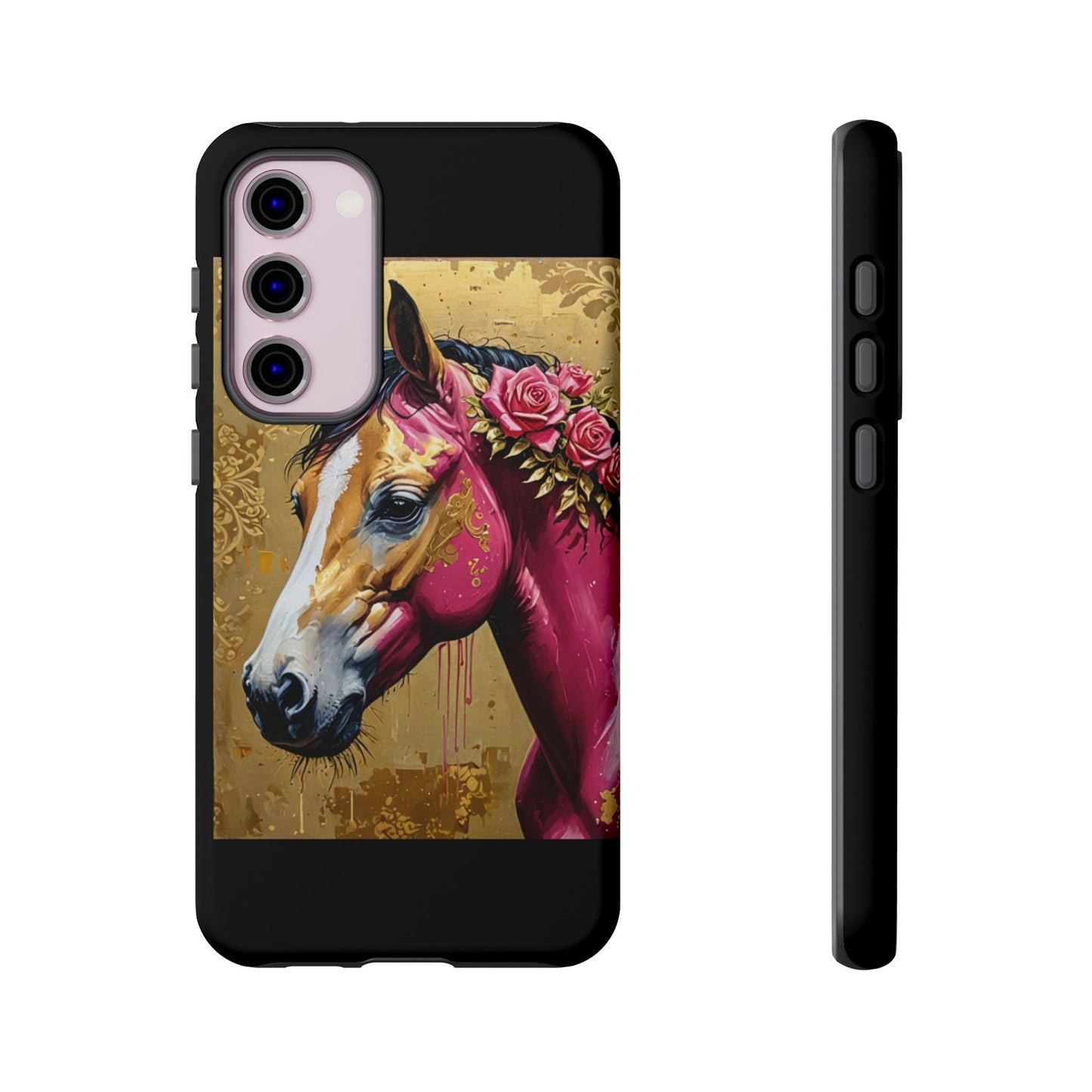 Phone Case - Elegant Horse Damask Design