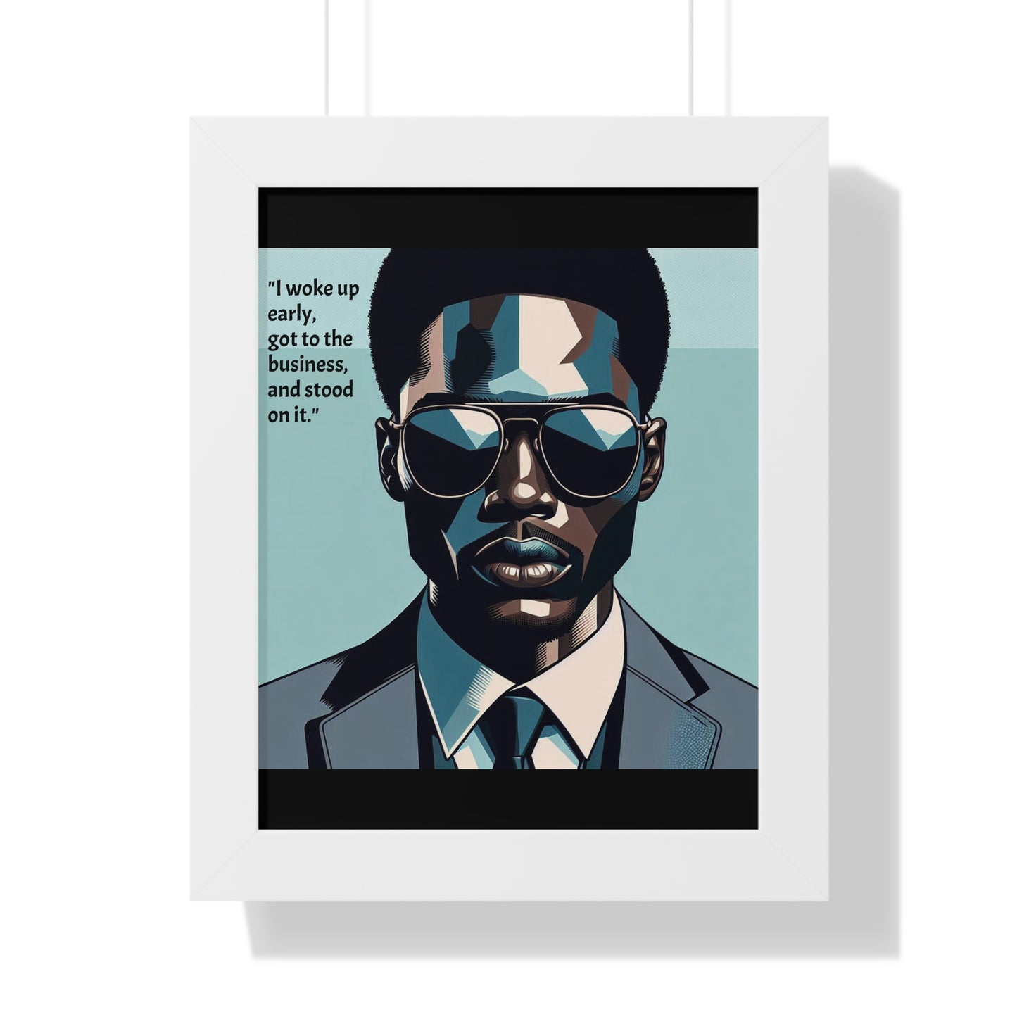 Stylish Framed Vertical Poster - Modern Art for Home Decor - "I woke up early"