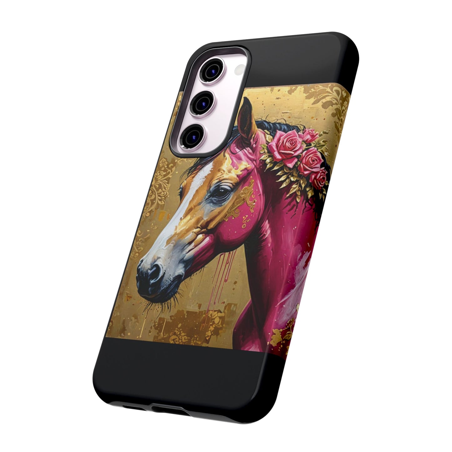 Phone Case - Elegant Horse Damask Design