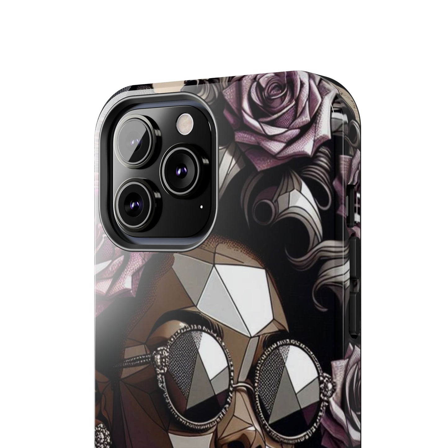 Chic Geometric Phone Case, Stylish Tough Case for Women, Unique Gift, Floral Design, Modern Accessories for Everyday Use - Lilac Baroque Lady