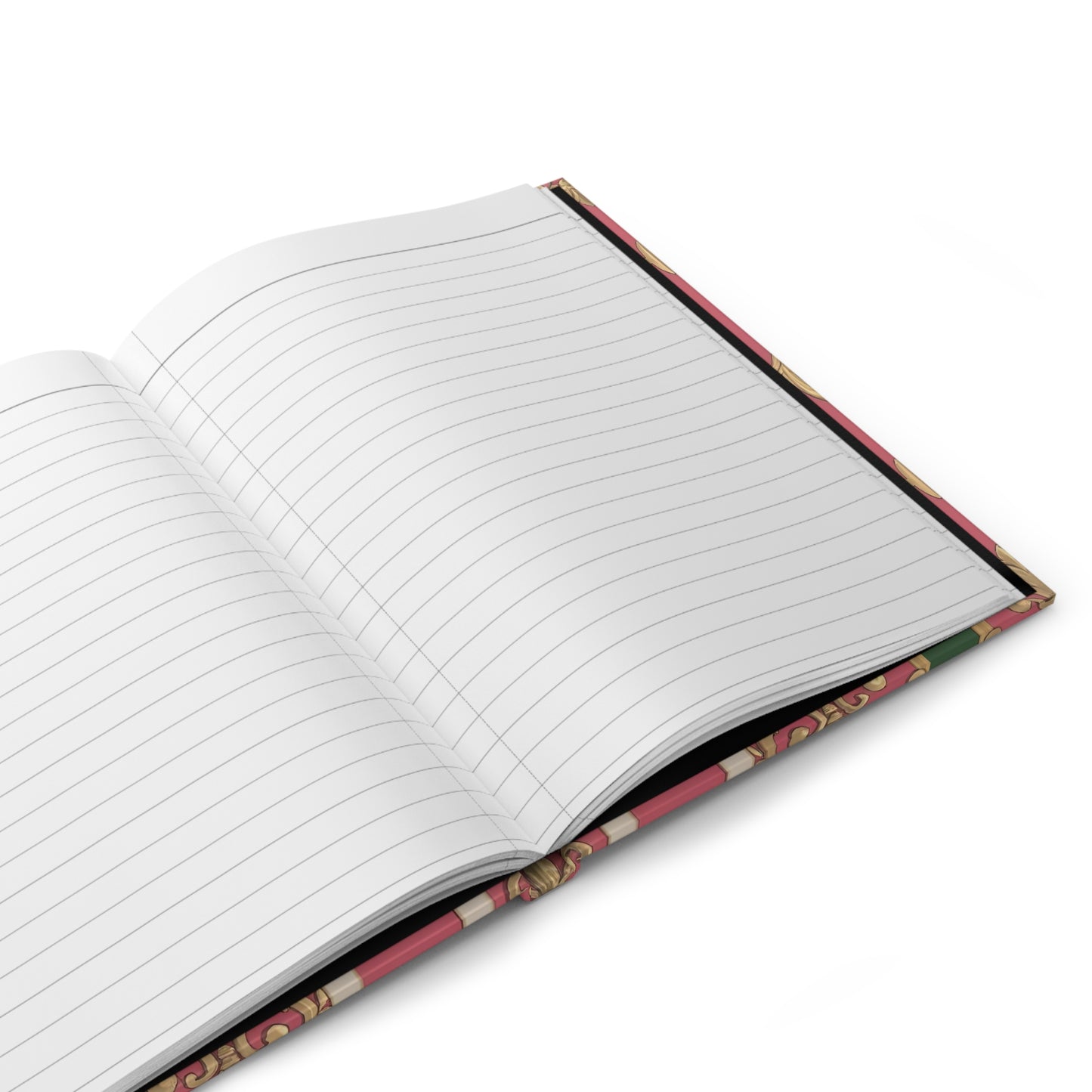 Elegant Pink Striped Baroque Hardcover Journal - Perfect for Notes, Journal Writing, Gifts, Stationery, and Daily Reflections