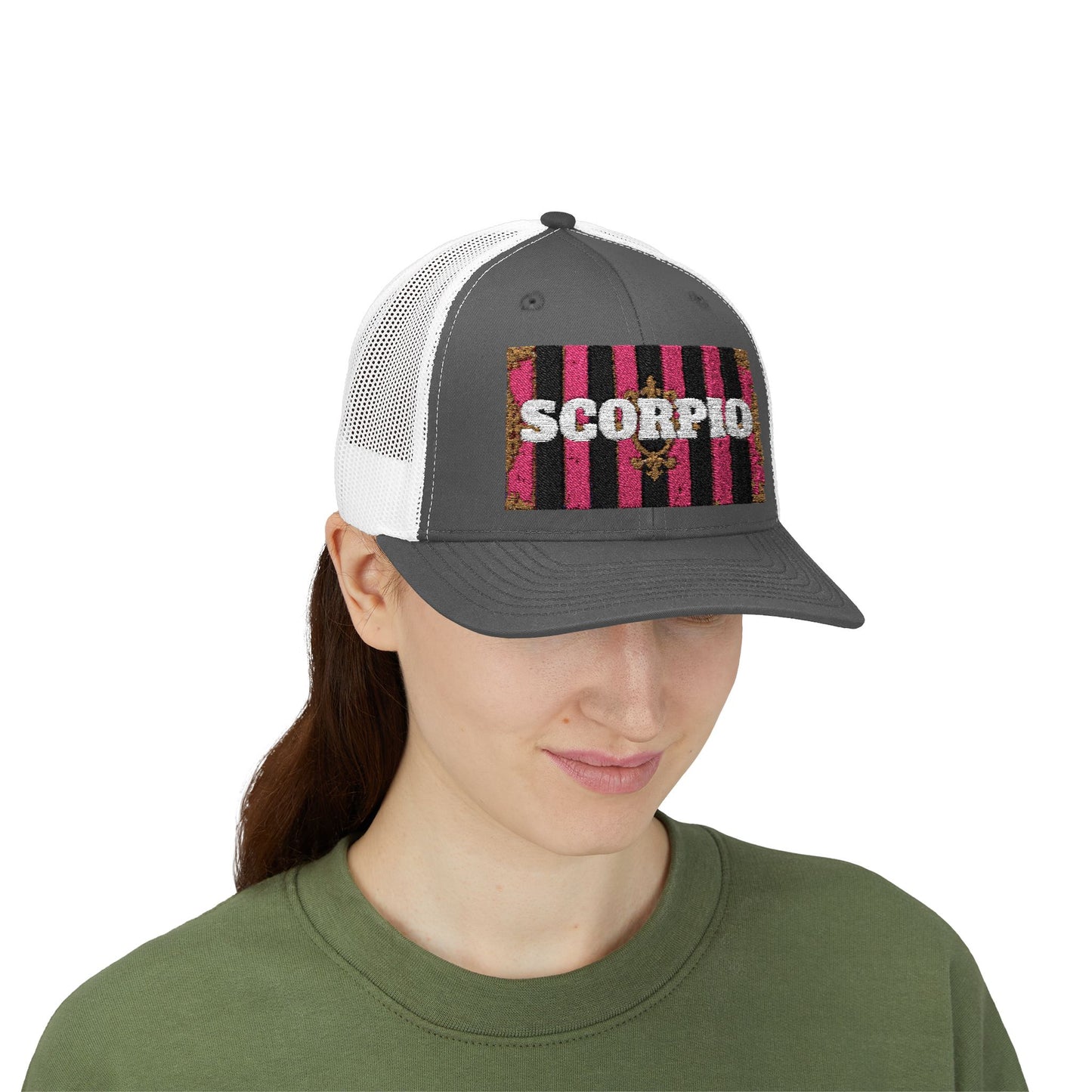 Scorpio Snapback Trucker Cap | Zodiac Hat, Astrology Gift, Trendy Cap for Astrology Lovers, Summer Style, Unique Birthday Gift