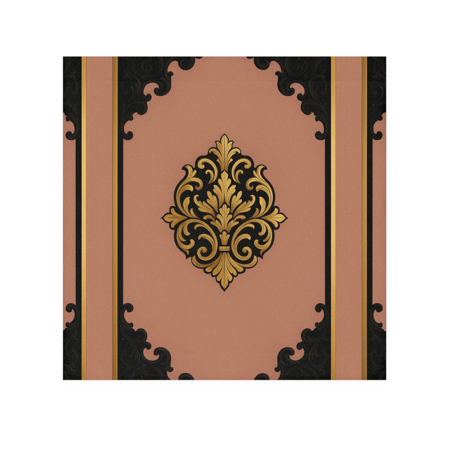 Mauve Black-Gold Baroque Elegant Decorative Face Towel - Luxurious Bathroom Decor, Shower Gift, Monogram Towel, Spa Essentials, Home Accessories