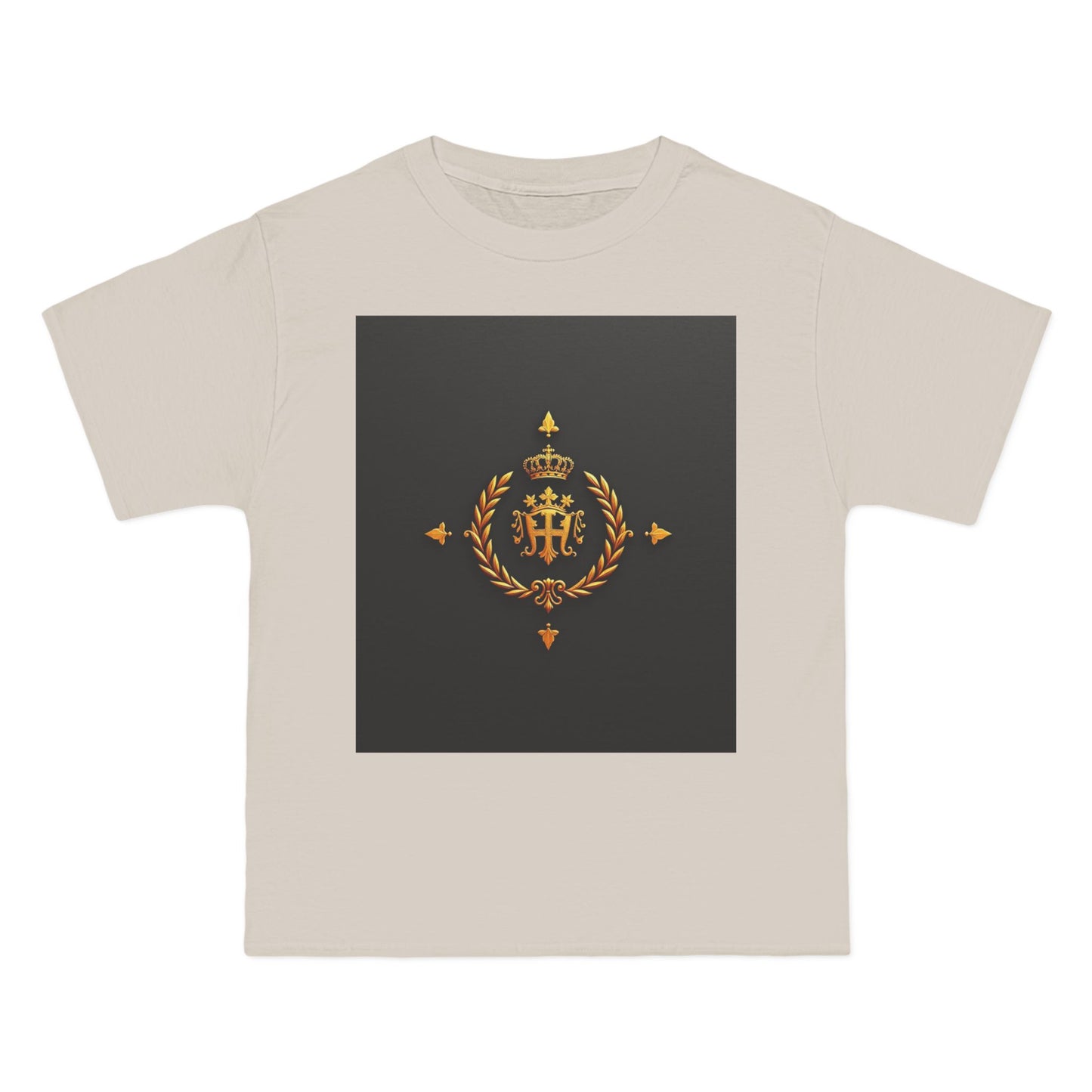 Stylish Gold Emblem T-Shirt, Casual Tee, Unique Gift, Everyday Wear, Graphic Shirt, Fashion Statement - Gold Crest