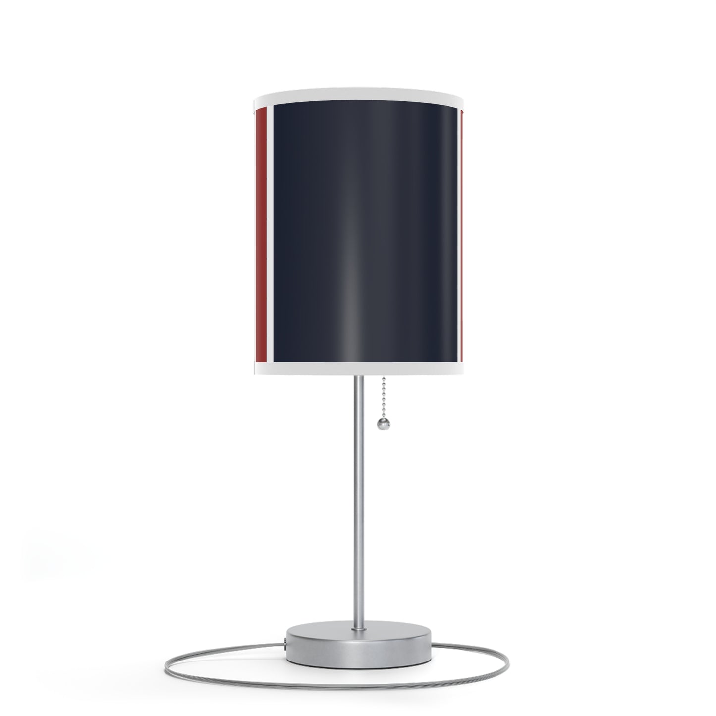 Lunar Midnight & Red-White Striped Stylish Table Lamp, Modern Home Decor, Bedroom Lighting, Unique Gift for Her, Desk Illumination