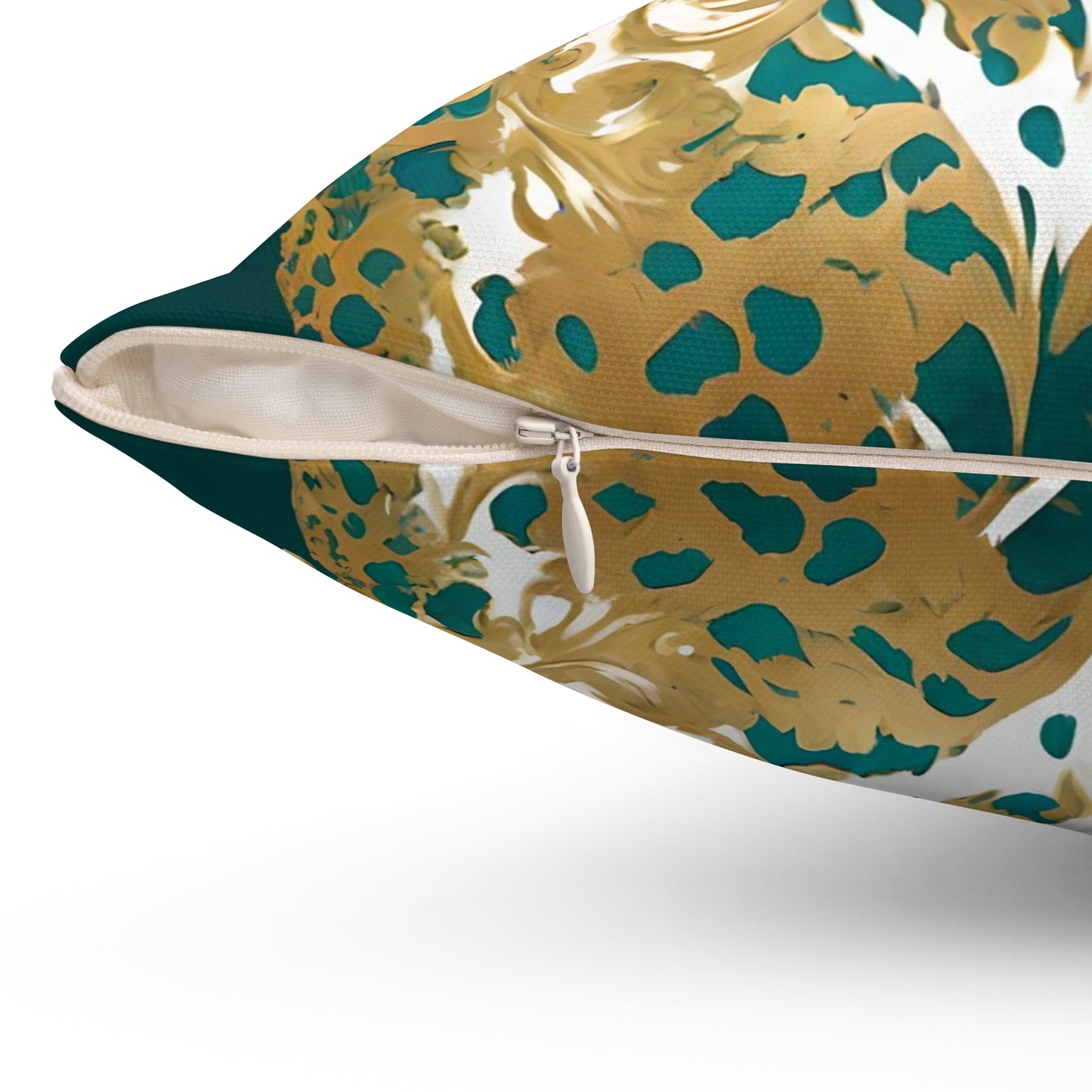 Majestic Leopard Decorative Pillow - Luxurious Spun Polyester Cushion for Home Decor - Gold Leopard