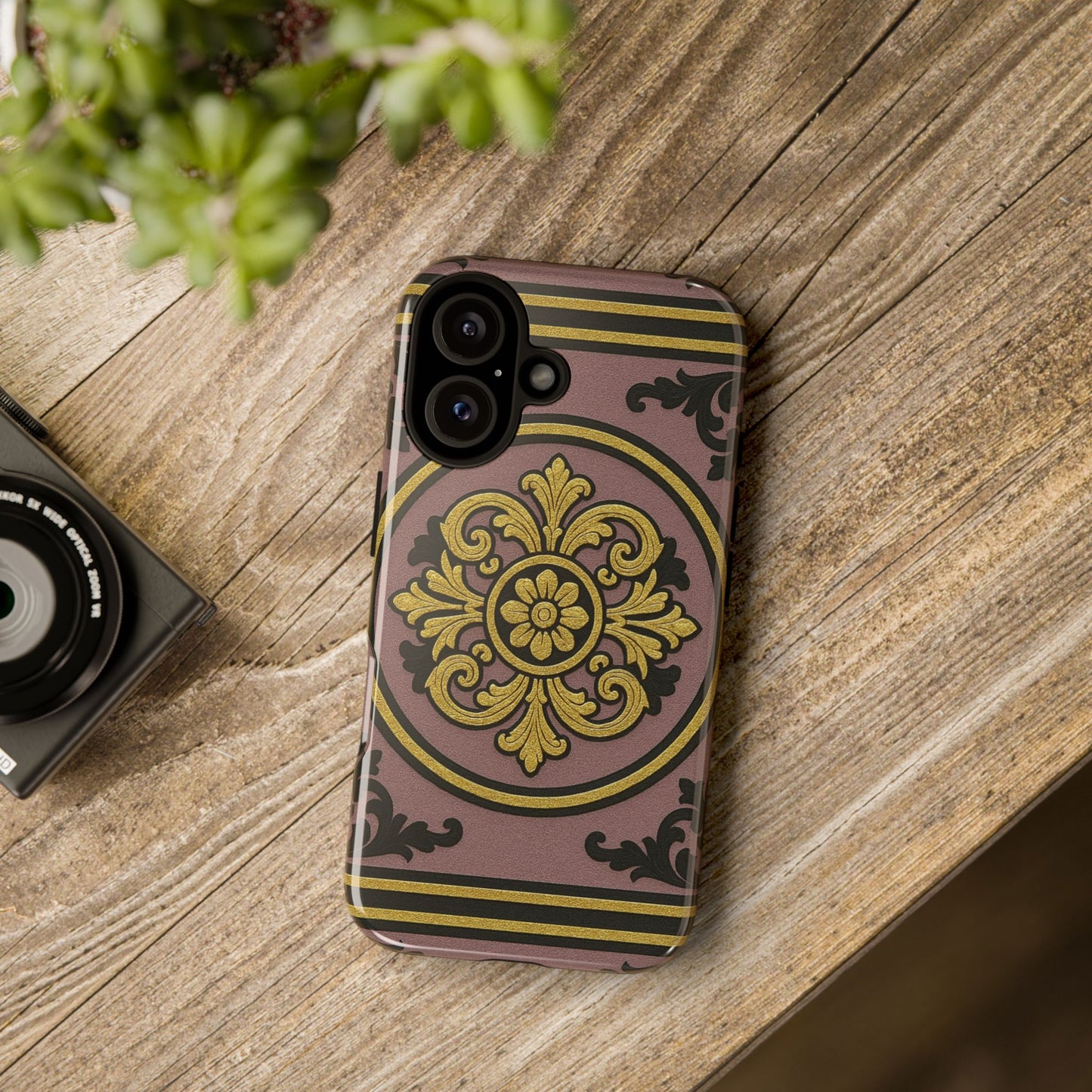 Gilded Mauve With Gold-Black Baroque Tough Cases