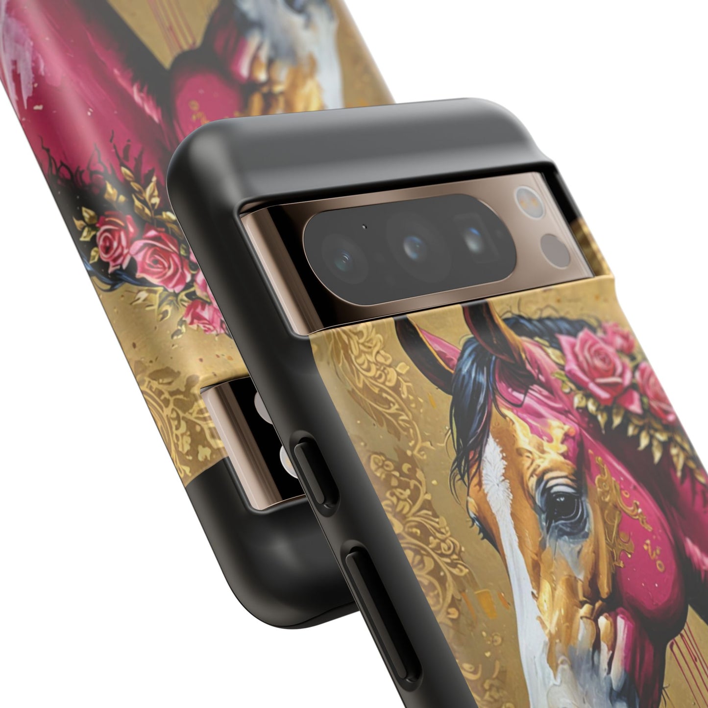 Phone Case - Elegant Horse Damask Design