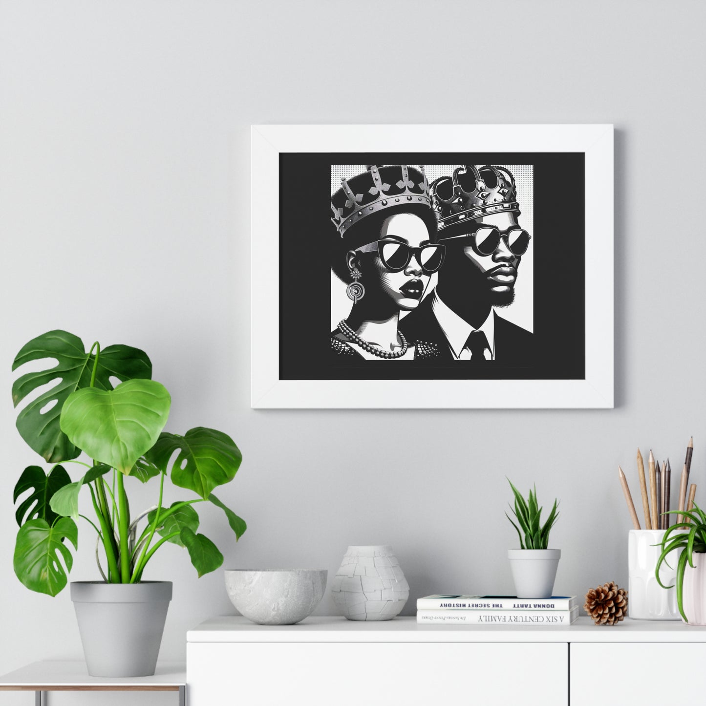 Royalty Framed Poster, Wall Art Decor, Black Culture Art, Modern Home Decor, Unique Gift for Her/Him