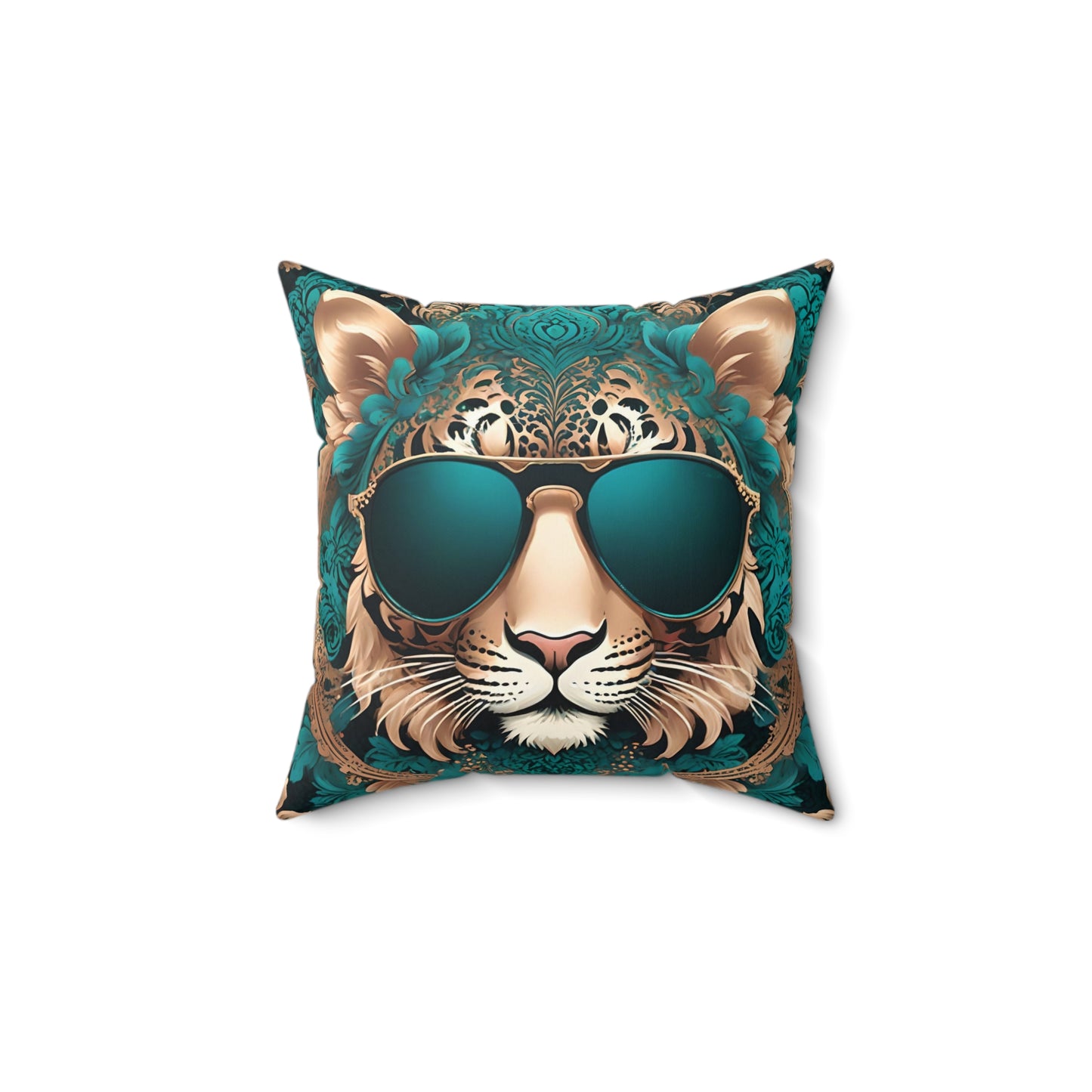 Cool Tiger Faux Suede Pillow - Stylish Animal Decor for Home