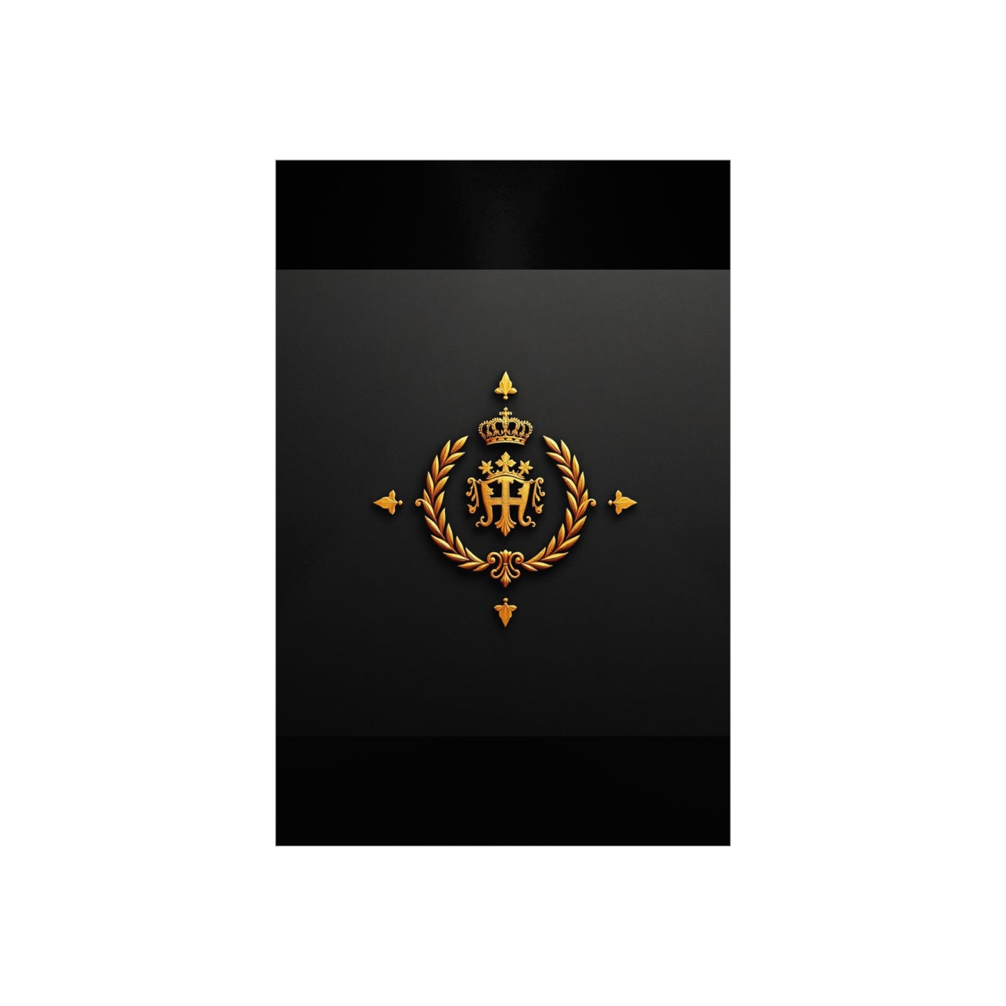 Elegant Foam Board Wall Art, Luxury Home Decor, Royal Crest Display, Office Decoration, Unique Gift Idea, Modern Wall Decor - Gold Crest