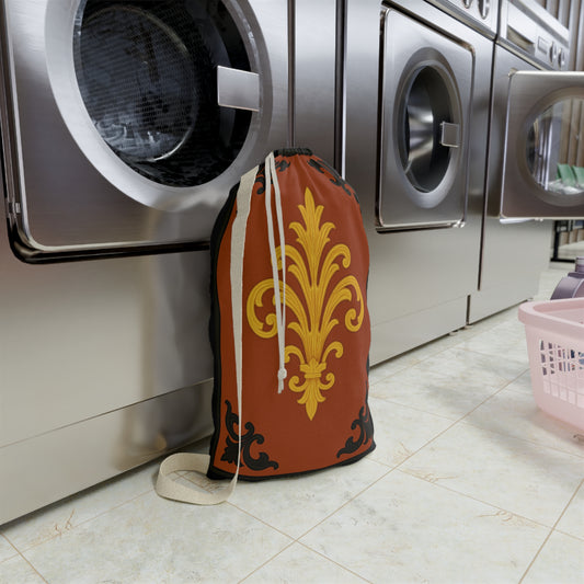 Dusk Terracotta Baroque Laundry Bag — Decorative Vintage-Inspired Wash Organizer
