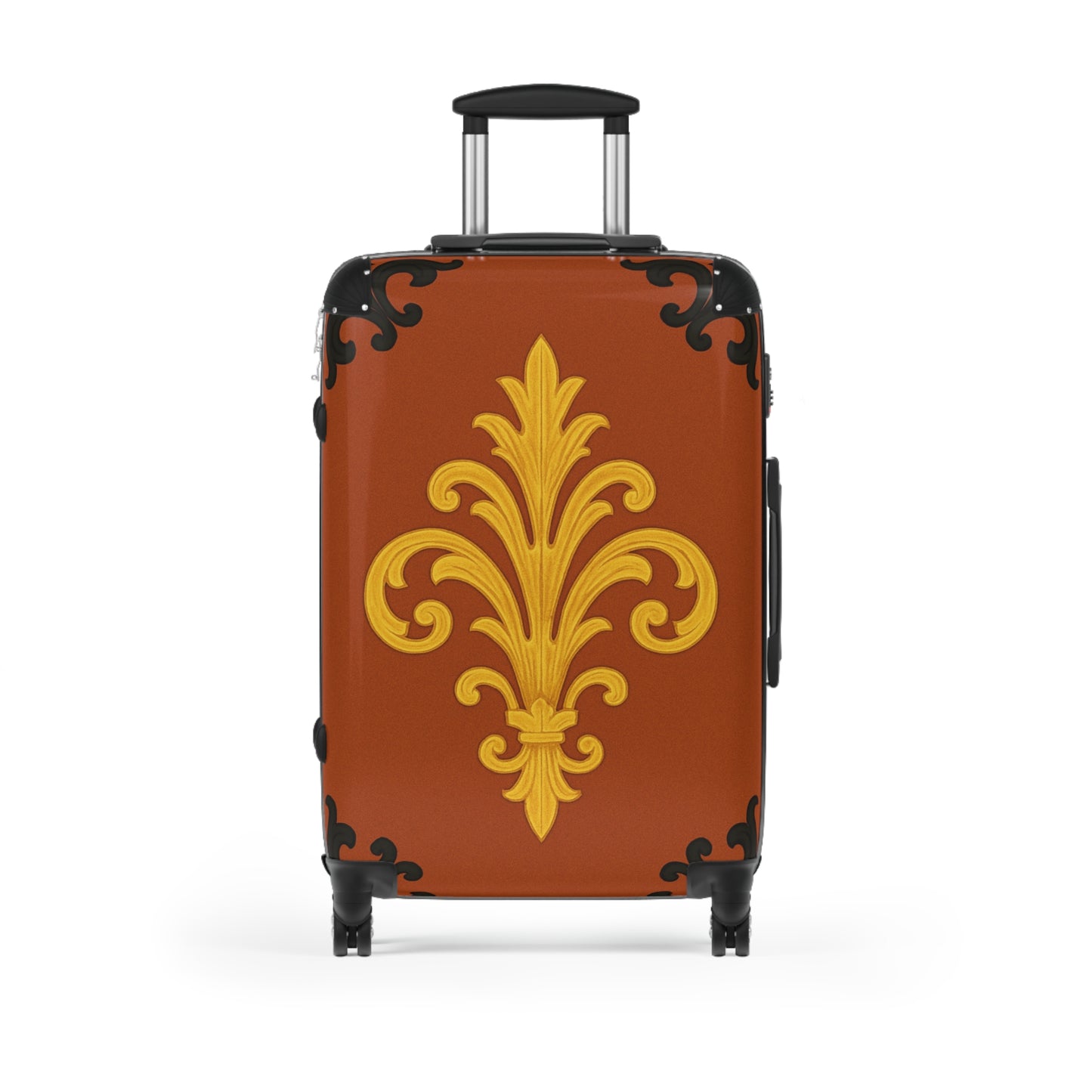 Dusk Terracotta Baroque Carry-On Suitcase – Vintage Baroque Travel Luggage