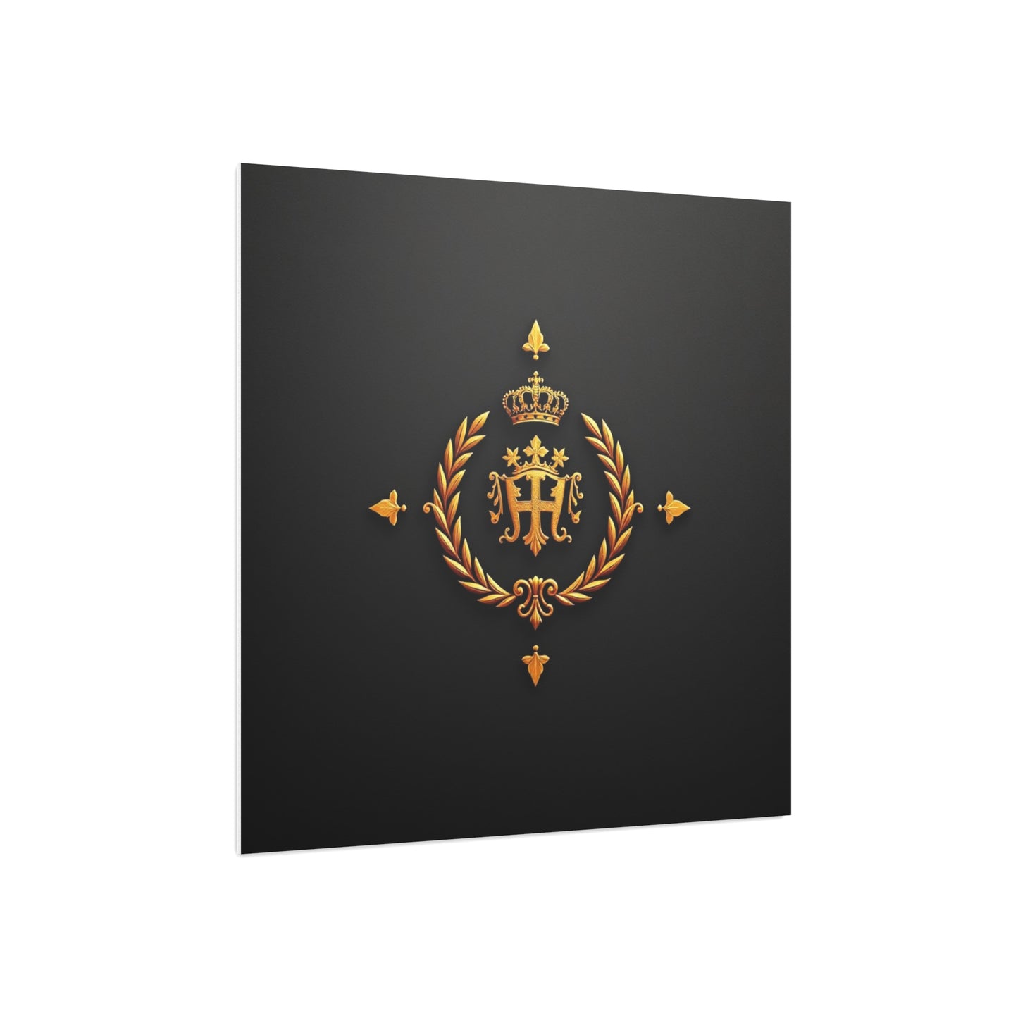 Elegant Foam Board Wall Art, Luxury Home Decor, Royal Crest Display, Office Decoration, Unique Gift Idea, Modern Wall Decor - Gold Crest