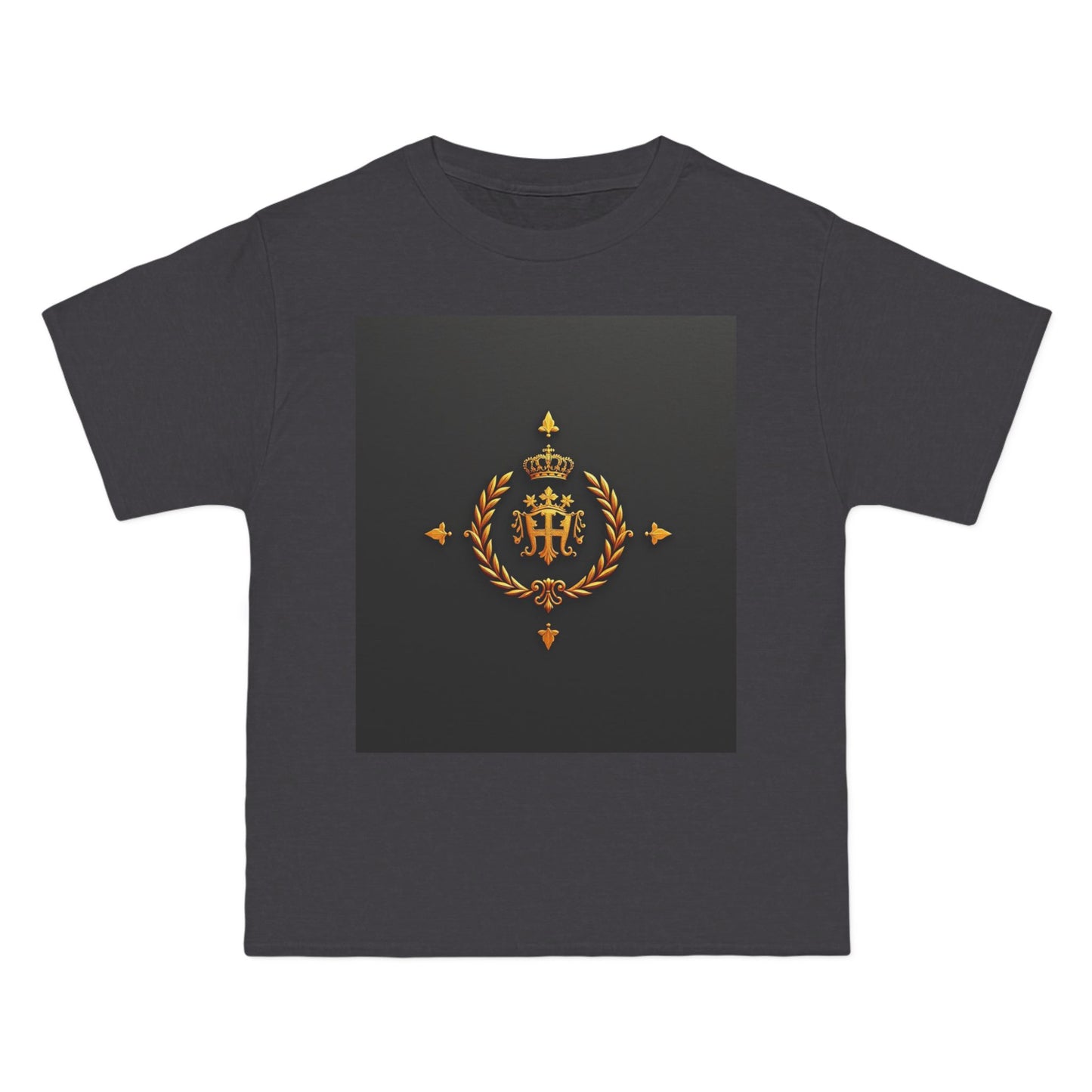 Stylish Gold Emblem T-Shirt, Casual Tee, Unique Gift, Everyday Wear, Graphic Shirt, Fashion Statement - Gold Crest