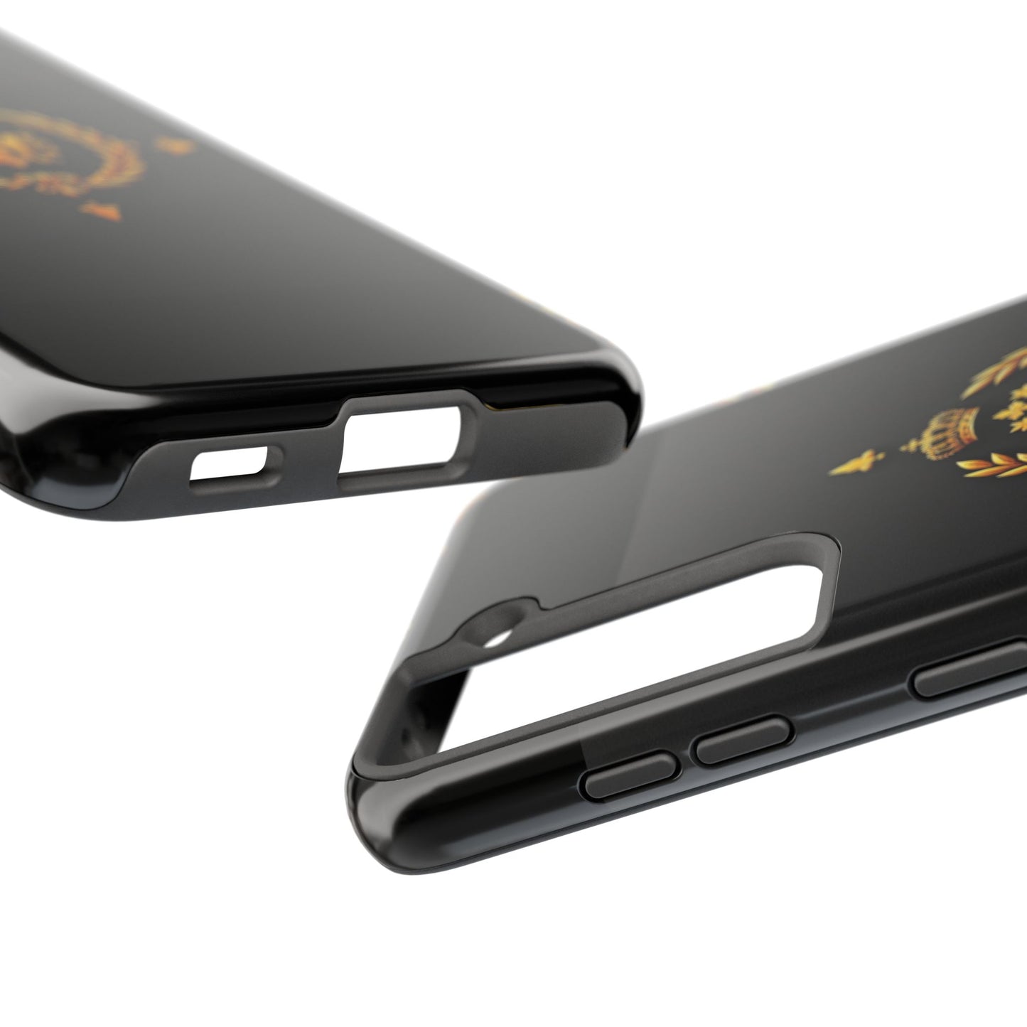 Luxurious Monarch Phone Case, Tough Phone Covers, Elegant Tech Accessories, Gold Crown Design, Stylish Gift for Him/Her - Gold Crest