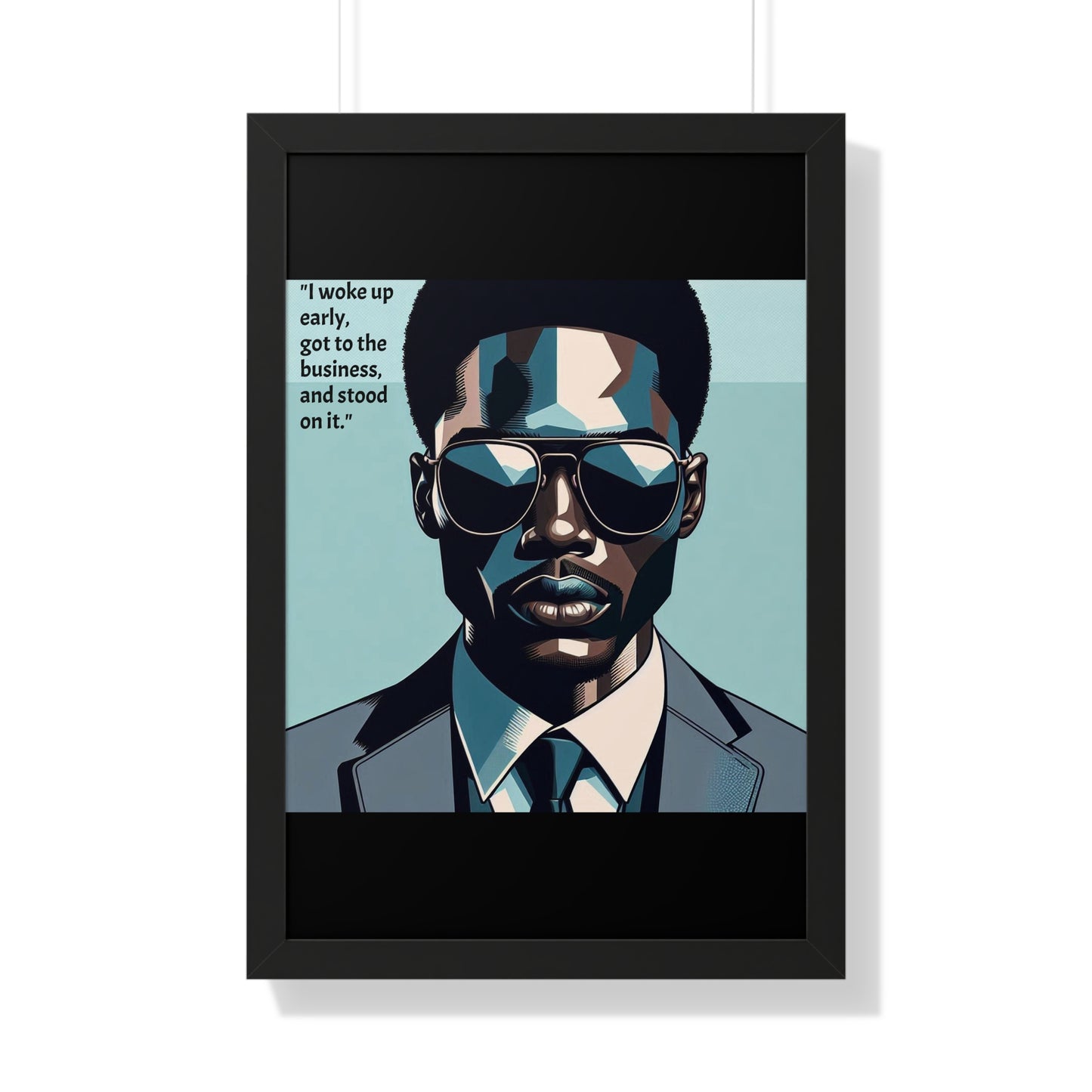 Stylish Framed Vertical Poster - Modern Art for Home Decor - "I woke up early"