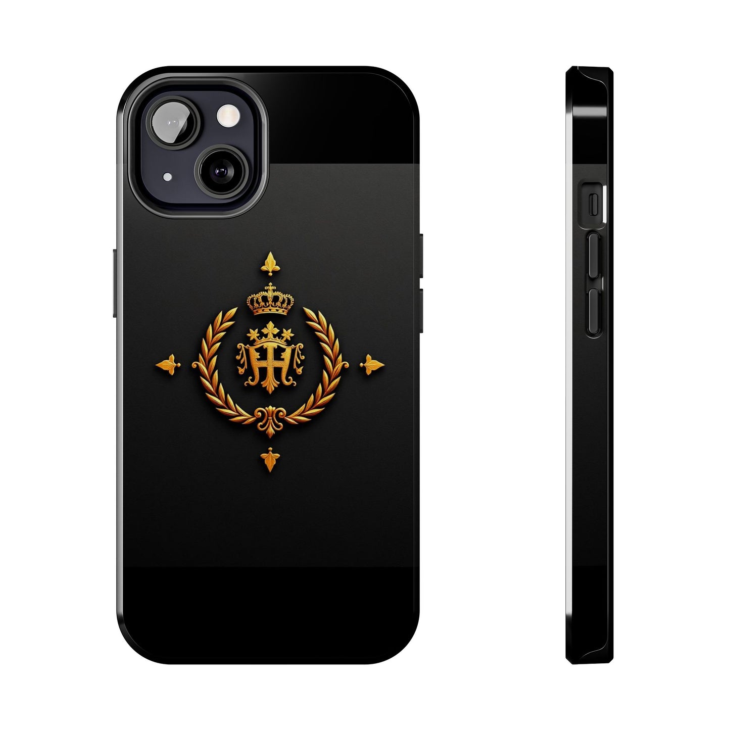 Luxurious Monarch Phone Case, Tough Phone Covers, Elegant Tech Accessories, Gold Crown Design, Stylish Gift for Him/Her - Gold Crest