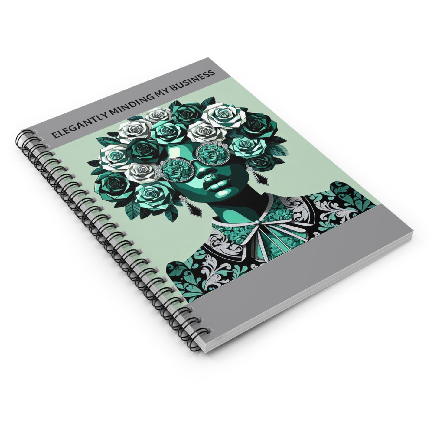 Elegantly Minding My Business Spiral Notebook