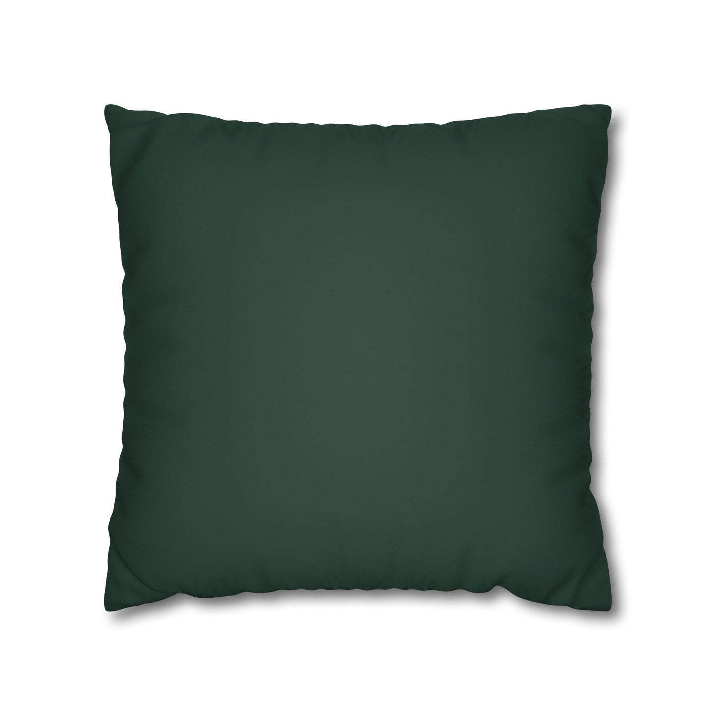 Stylish Midnight Green Faux Suede Square Pillowcase for Cozy Home Decor, Decorative Cushion Cover, Modern Accent Pillow, Indoor Throw Pillows