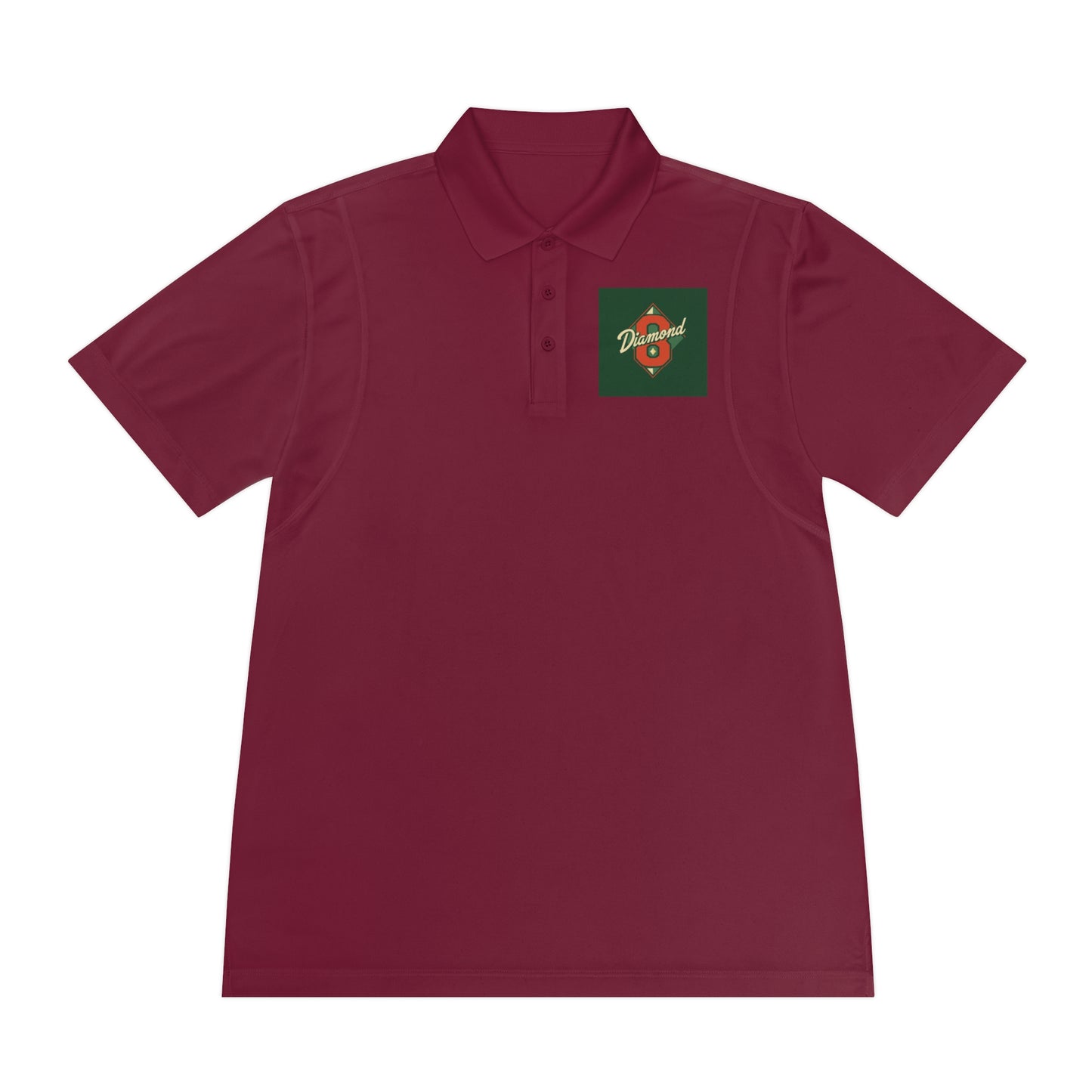 Men's Sport Polo Shirt with Green Design, Casual Wear, Gym Apparel, Outdoor Events, Golf Shirt, Father's Day Gift - Diamond 8