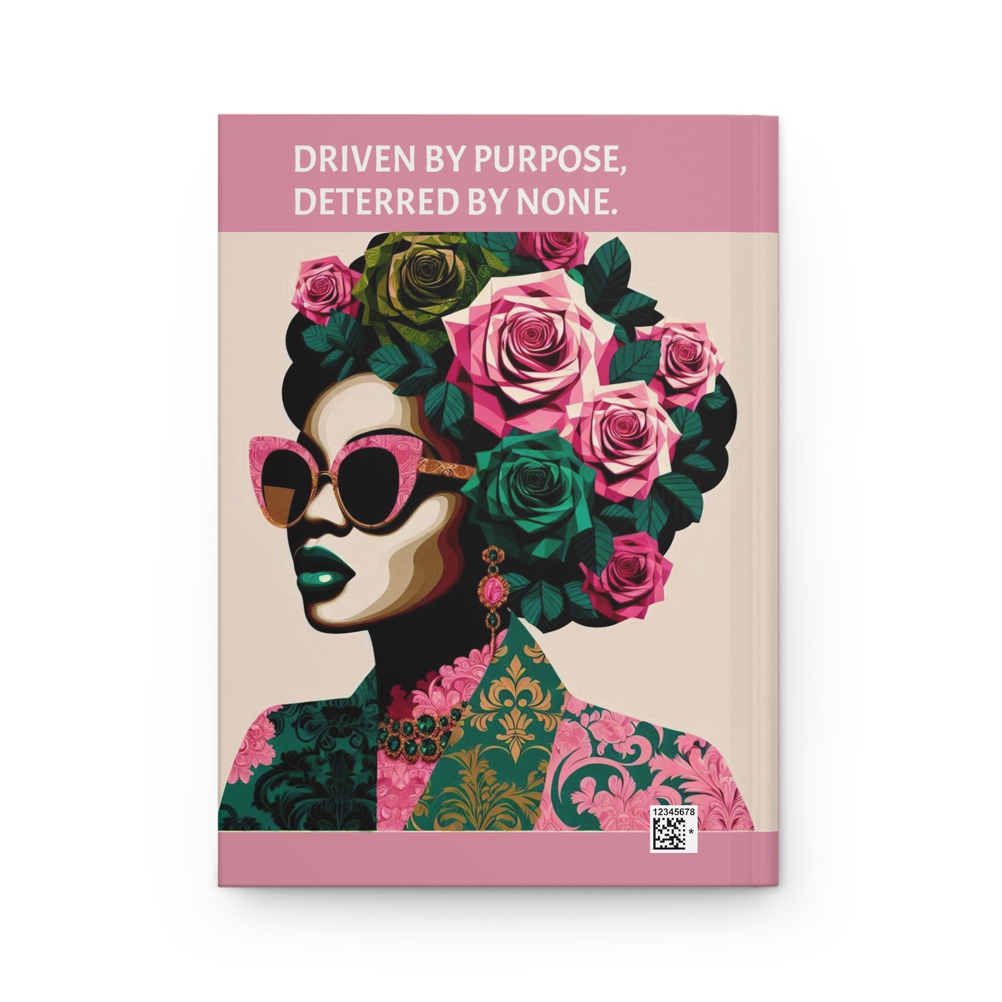 Inspirational Hardcover Journal - "DRIVEN BY PURPOSE, DETERRED BY NONE" - Creative Writing & Self-Reflection