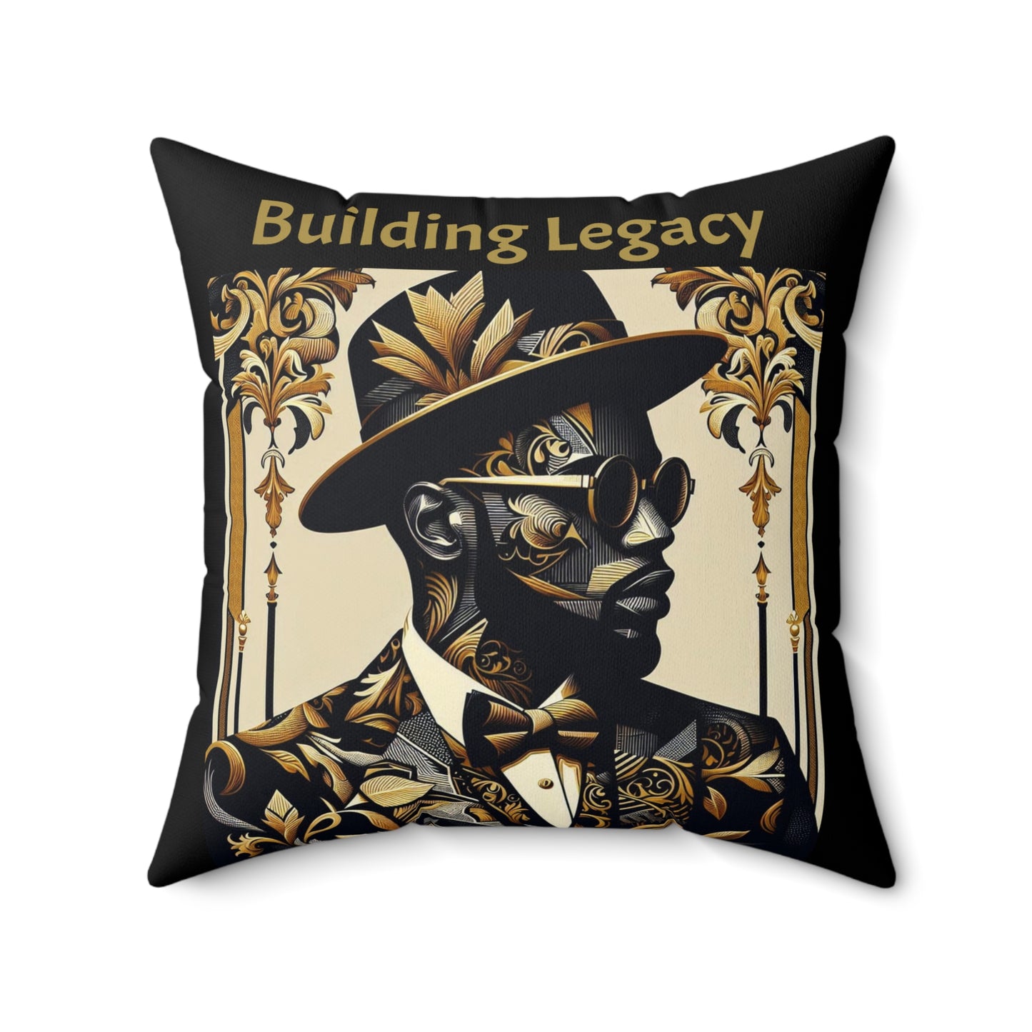 Elegant Legacy Art Pillow, Decorative Pillow, Home Decor, Modern Accent Cushion, Gift for Him, Building Legacy Design
